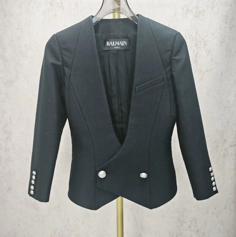 Balmain Balmain Black Cotton Women's Cardigan M 0089 Size M / US 6-8 / IT 42-44 - 1 Thumbnail