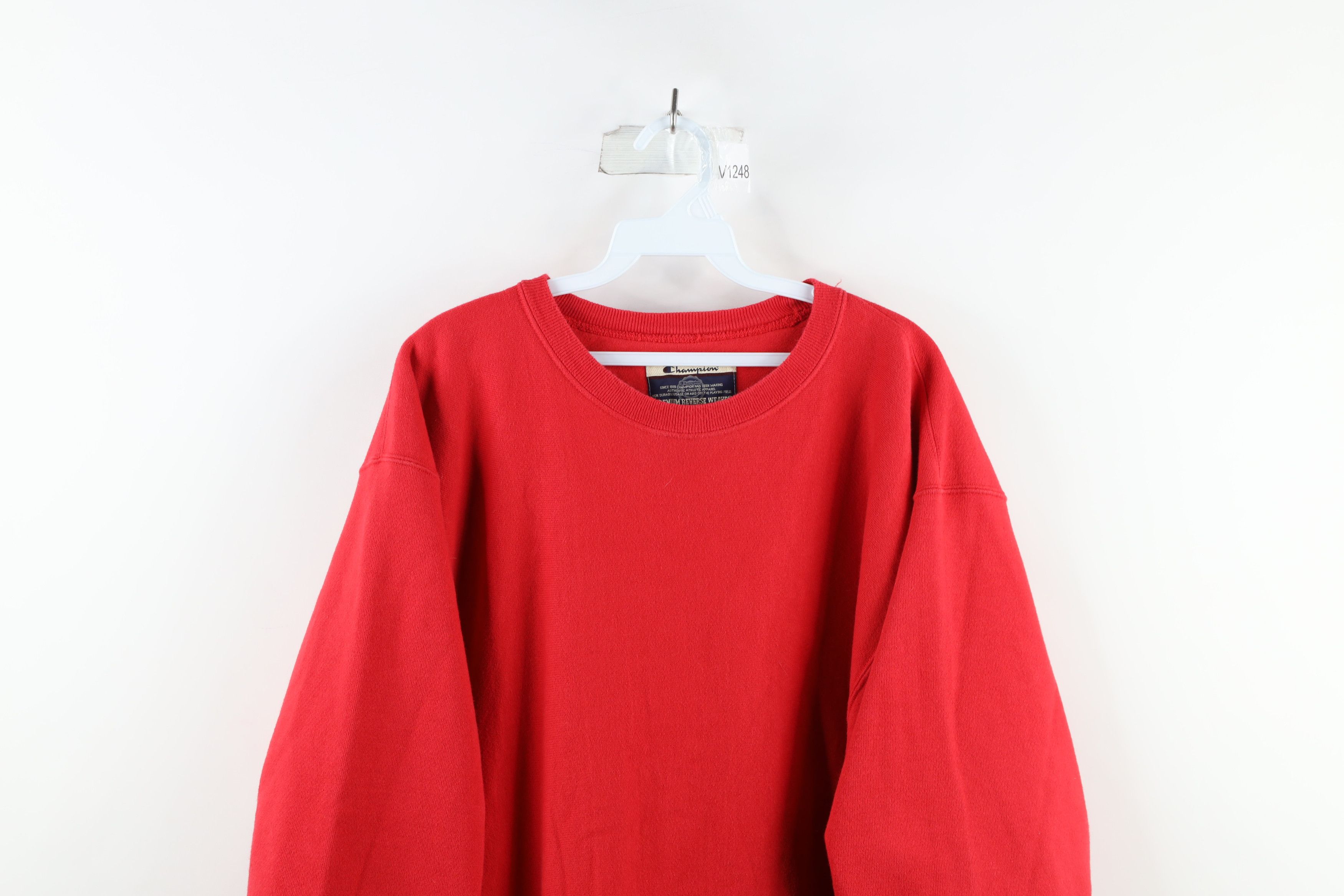 Deals Vintage Red Champion Reverse Weave Size XL Crewneck