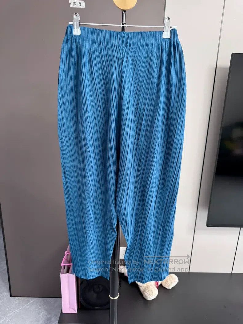 Issey Miyake Issey Miyake Blue Asymmetric Pants Size 25" / US 0 / IT 36 - 2 Thumbnail