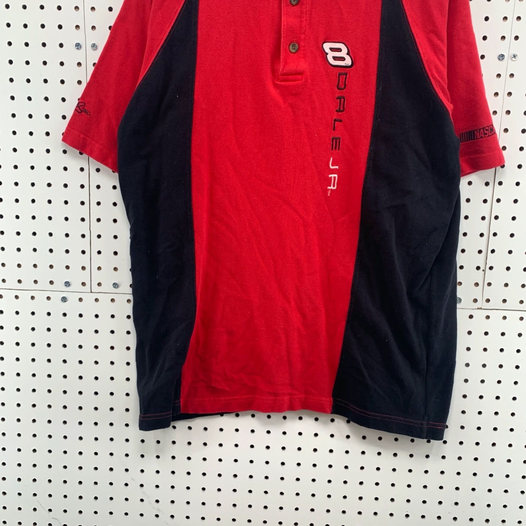 Budweiser Dale JR Budweiser Polo Shirt Red Adult Large Short Sleeve Polo (Winners Circle) Mens Size US L / EU 52-54 / 3 - 6 Thumbnail