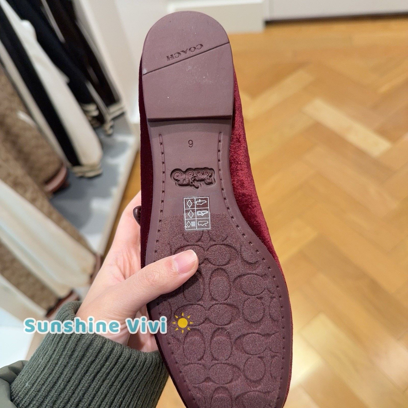 Coach NEW Coach C Rivet Mary Jane Burgundy/Merlot CCG46 Velvet us6 Size US 6 / IT 36 - 5 Thumbnail