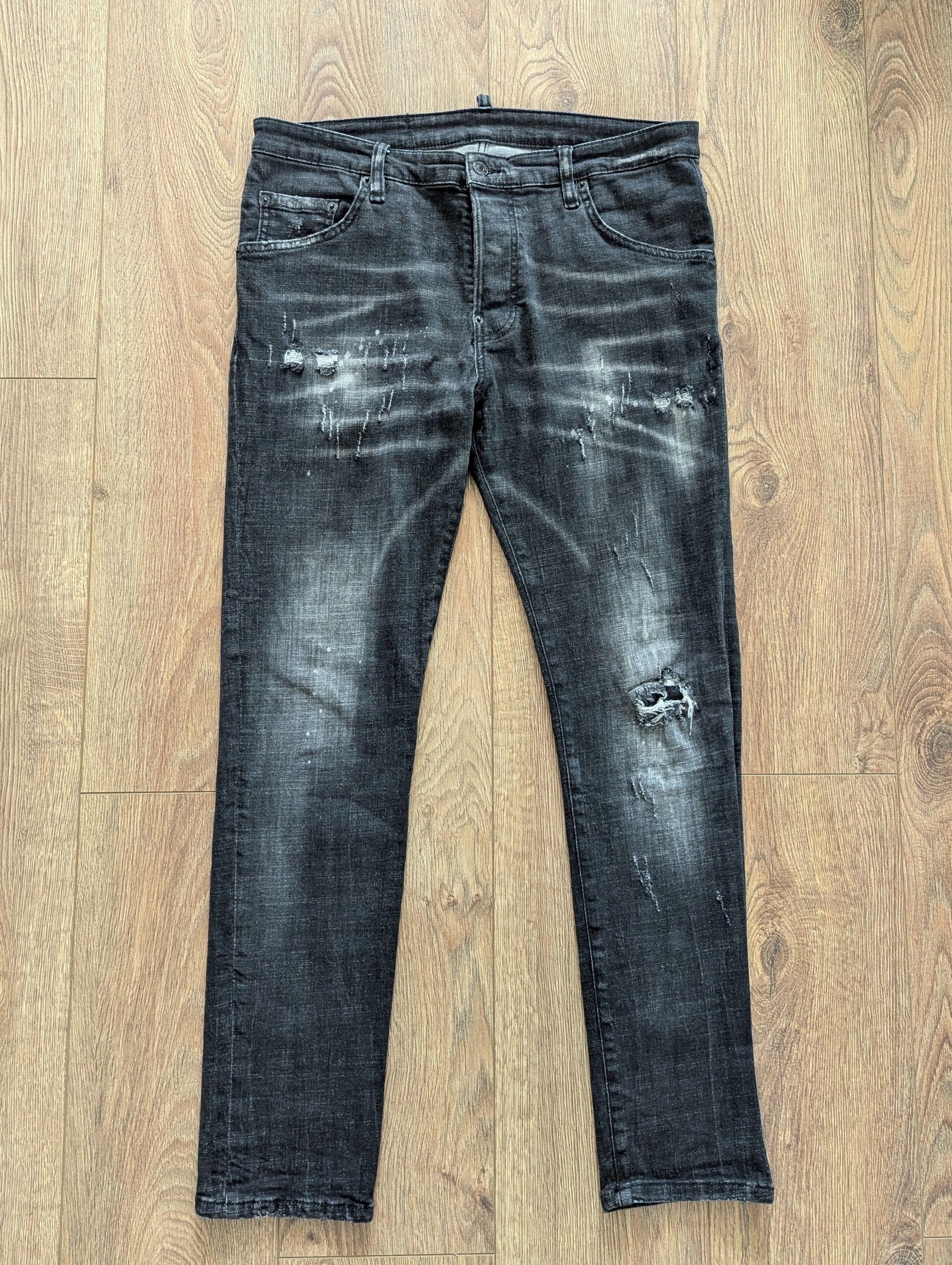 Dsquared2 Dsquared2 Tidy Biker Jean Black Men's Pants Luxury Brand Size US 34 / EU 50 - 1 Thumbnail