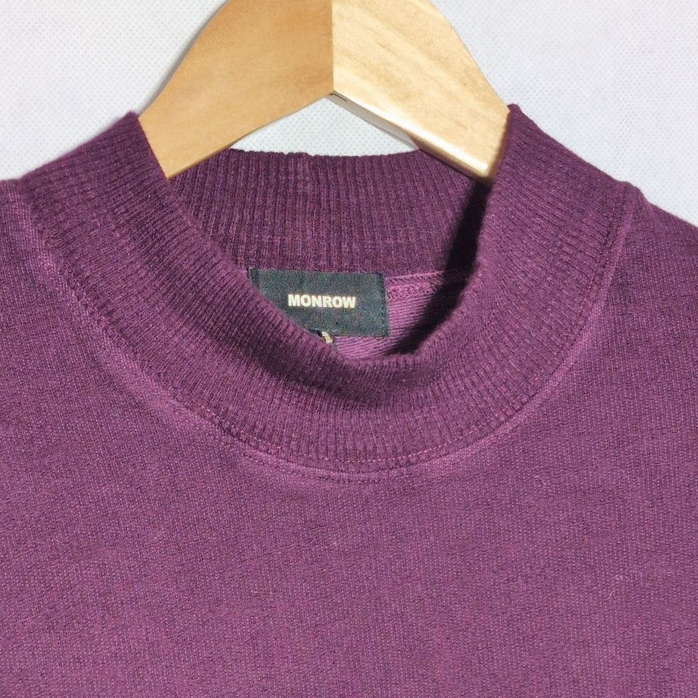 MONROW Monrow Deep Purple Sz S Knit Sweater Top Size S / US 4 / IT 40 - 2 Thumbnail