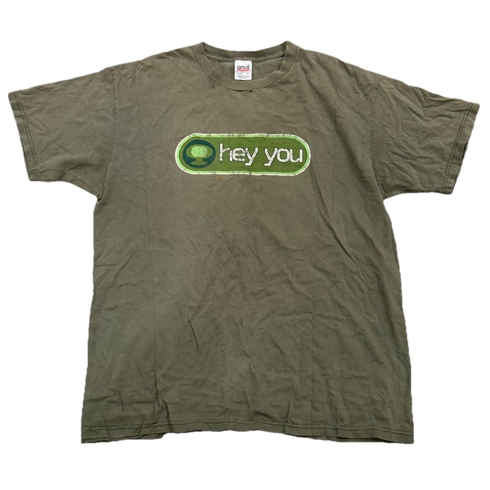 Anvil Vintage 90s Hey You DcTalk 1999 Jesus Christ Tee Shirt Stain Size US XL / EU 56 / 4 - 3 Thumbnail