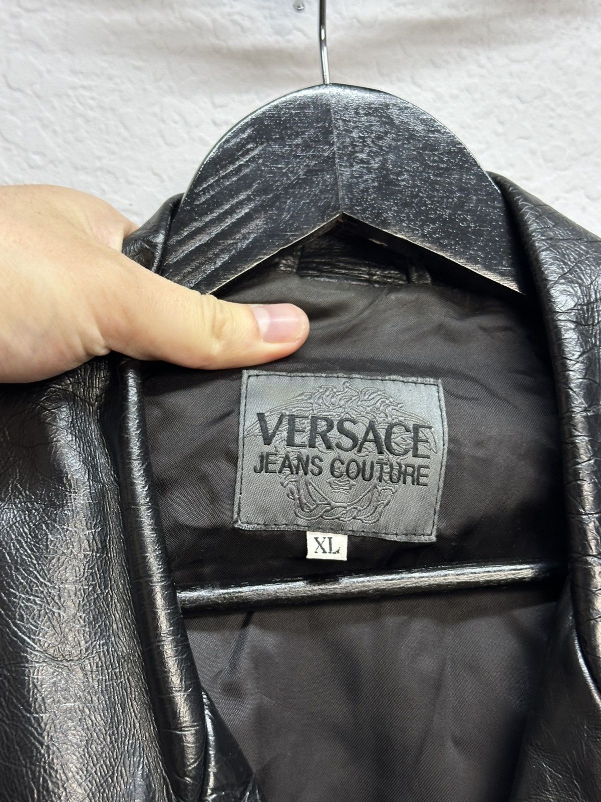 Versace Jeans Couture Versace Archival Double Breasted Leather Coat Jacket Size US XL / EU 56 / 4 - 10 Thumbnail
