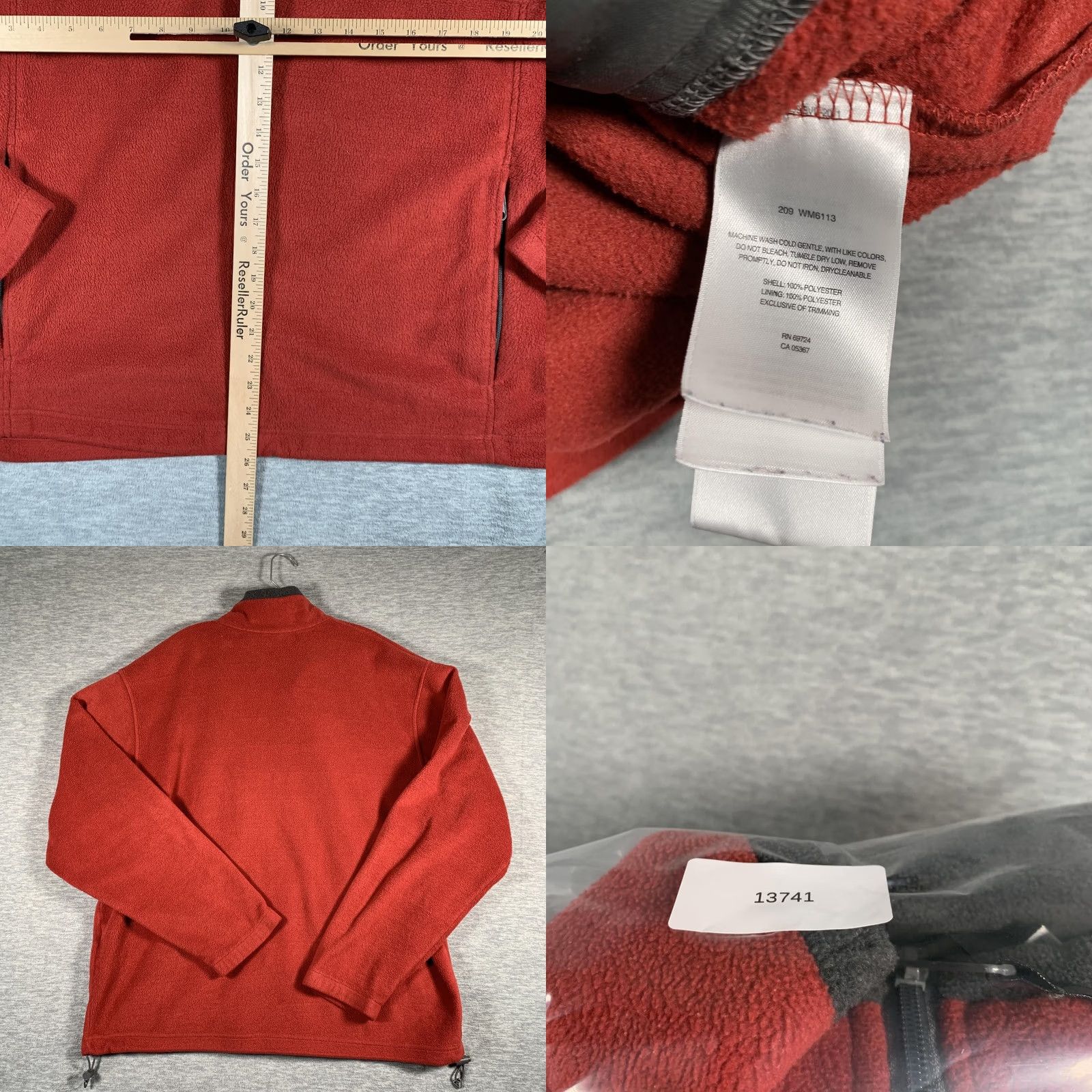 Vintage Columbia Fleece Jacket Mens XL Red Full Zip Stand Collar Pockets Outdoor WM6113 Size US XL / EU 56 / 4 - 8 Thumbnail