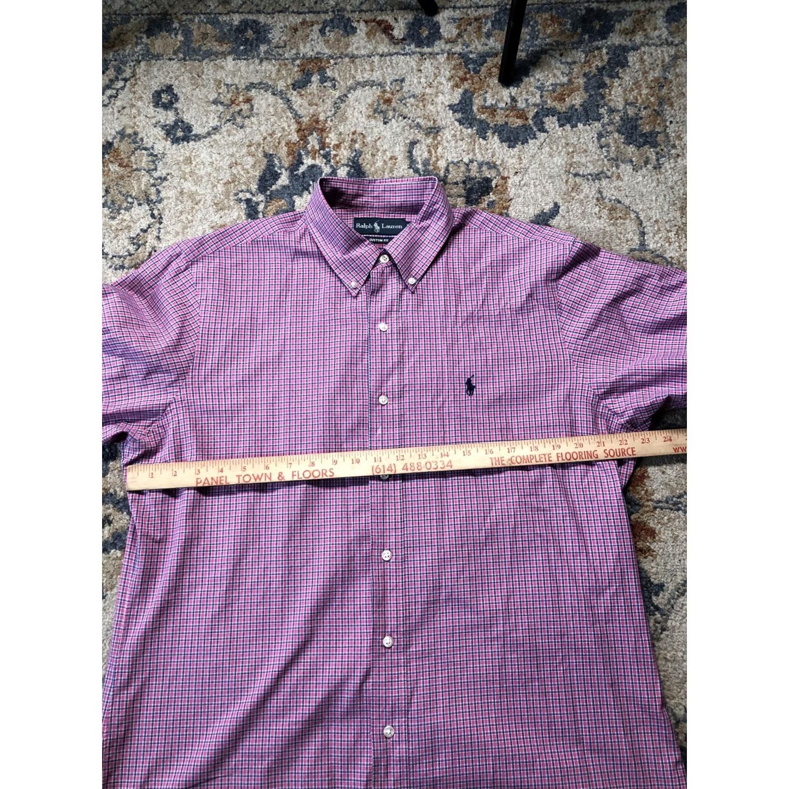 Ralph Lauren Ralph Lauren Shirt Mens Large Pink Check Custom Fit Long Sleeve Button Down Size US L / EU 52-54 / 3 - 5 Thumbnail