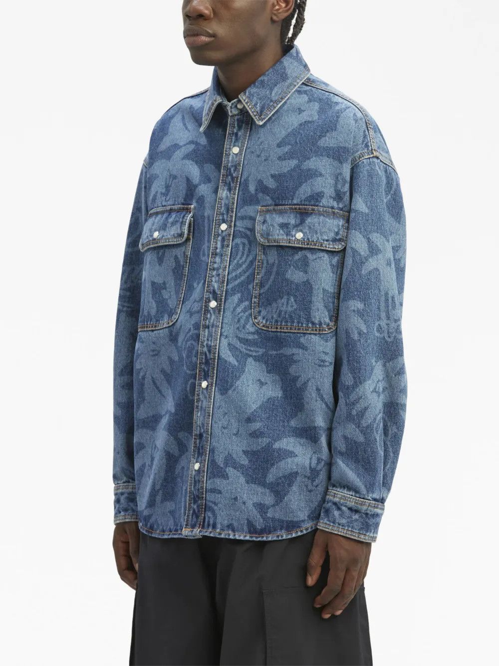 Palm Angels o1y0325 Logo Denim Jacket in Blue Size US L / EU 52-54 / 3 - 3 Thumbnail
