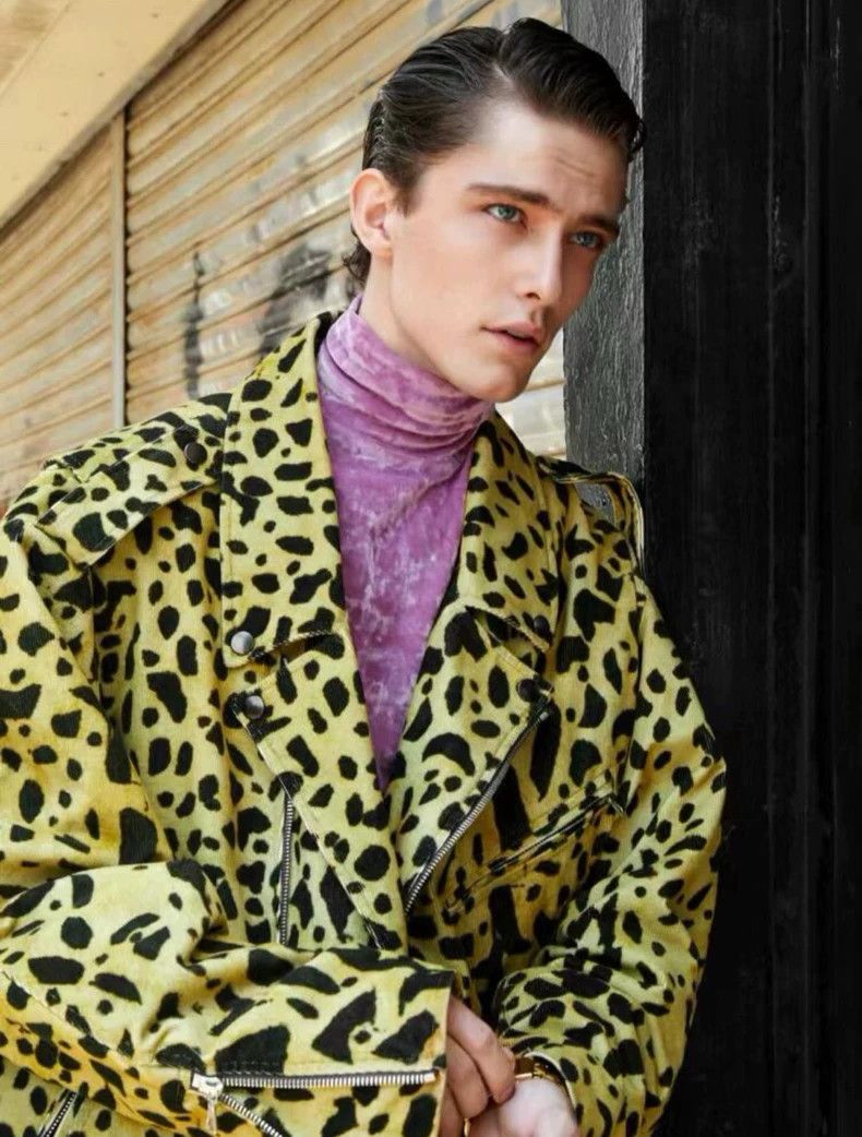 Dries Van Noten Dries Van Noten Leopard Corduroy Biker Jacket Size US S / EU 44-46 / 1 - 1 Thumbnail