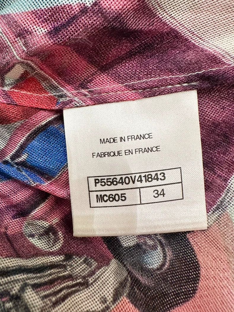 Chanel Chanel Cuba series show color printed silk gauze skirt hal Size 42" / US 20 - 6 Thumbnail