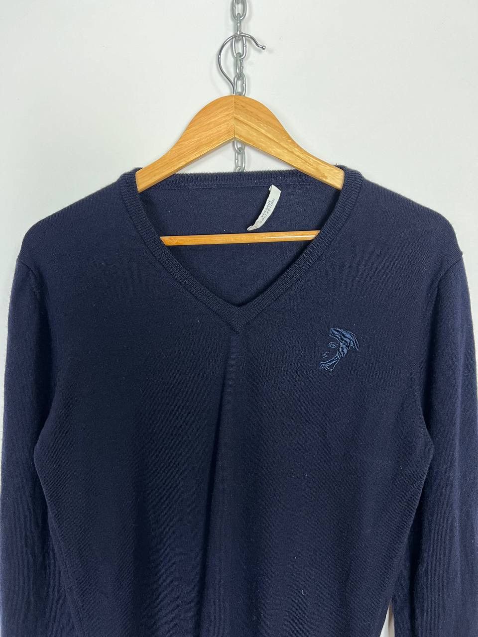 Versace × Vintage Versace Collection Sweater V-neck Vintage Luxury Medusa Size US XL / EU 56 / 4 - 2 Thumbnail