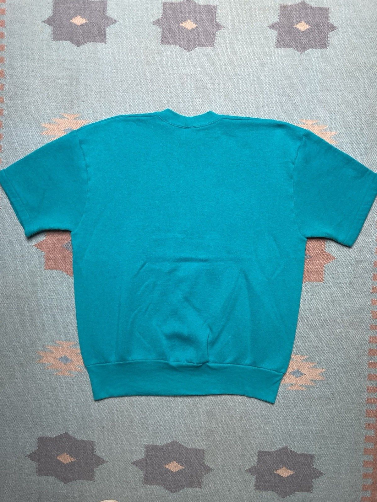 Fruit Of The Loom × Vintage 90s short sleeve sweatshirt fruit of the loom blank teal XL Size US XL / EU 56 / 4 - 7 Thumbnail