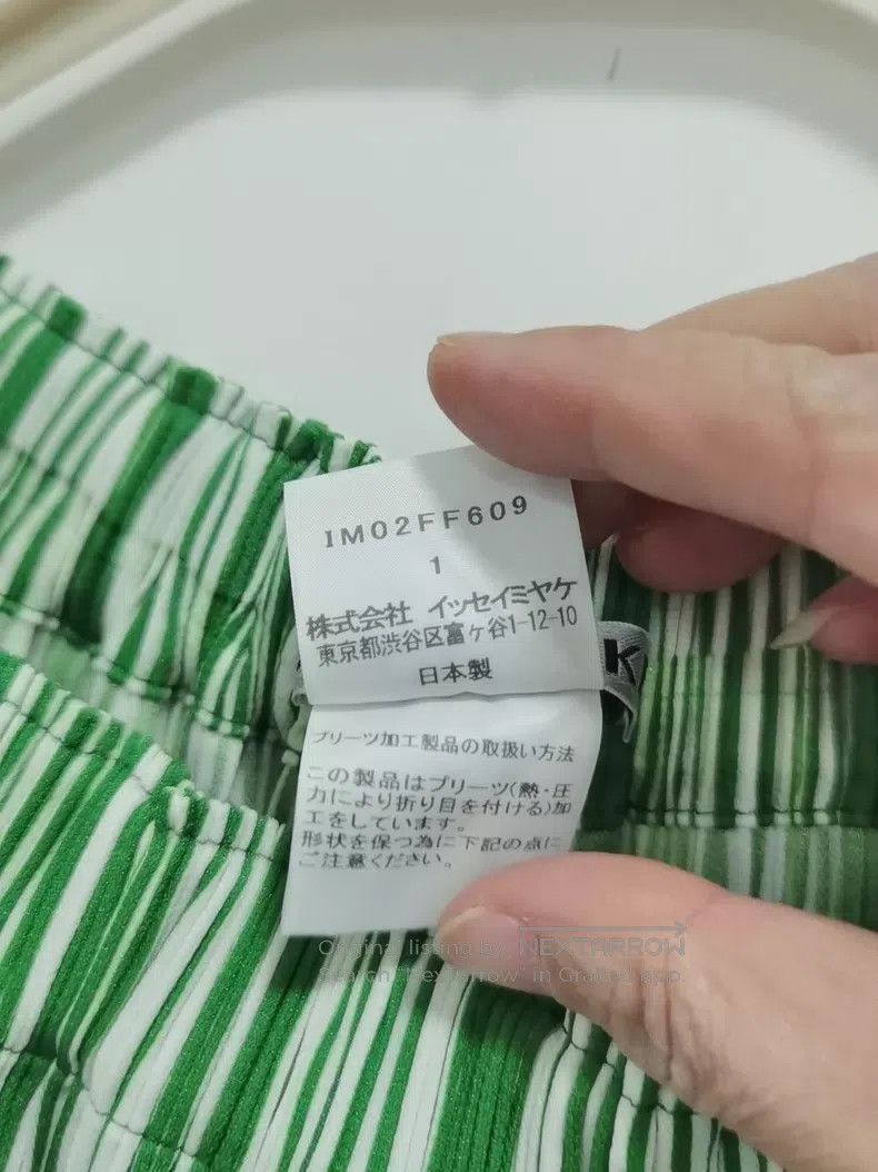 Issey Miyake Issey Miyake size:1 Green Wide-Leg Pants Size 22" - 4 Thumbnail