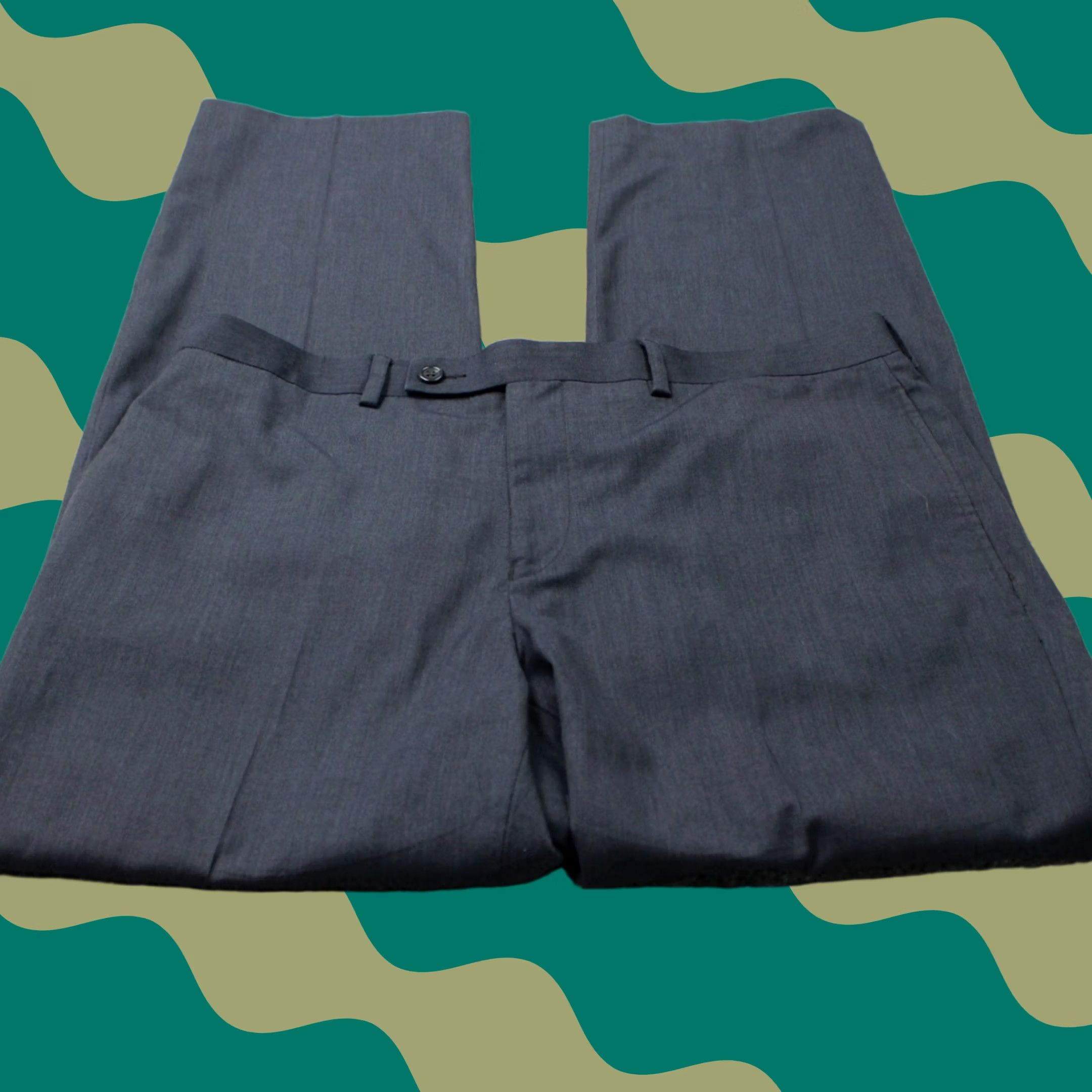 Ralph Lauren LAUREN Ralph Lauren Pants Mens 34x30 Gray Flat Front Polyester/Rayon Straight Dress Pants Mens Regular Utility/Workwear Size US 34 / EU 50 - 1 Thumbnail