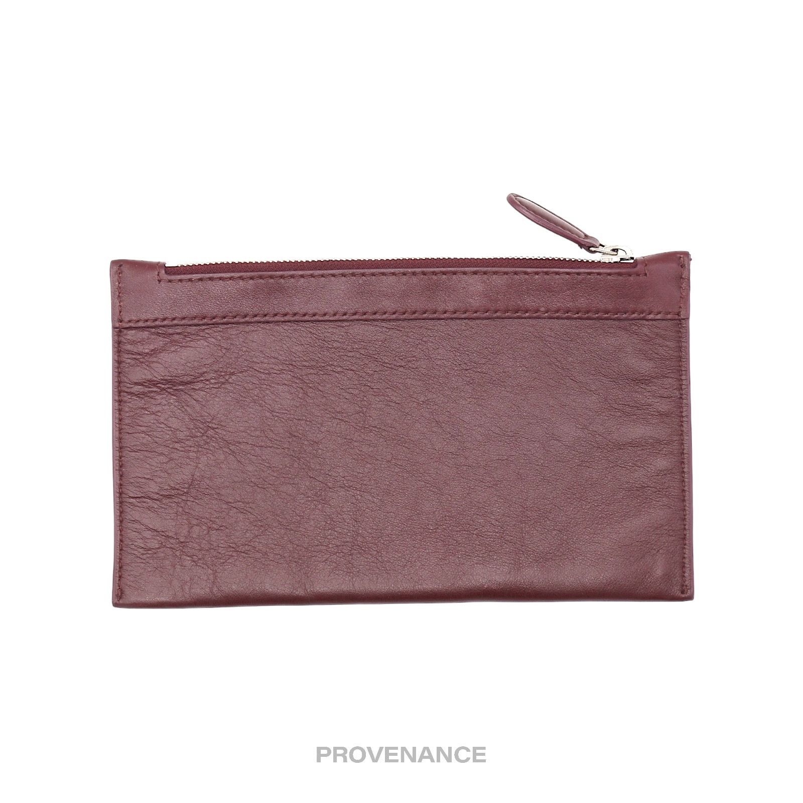 Balenciaga 🔴 Balenciaga Zip Pouch Wallet - Bordeaux Leather Size ONE SIZE - 2 Thumbnail