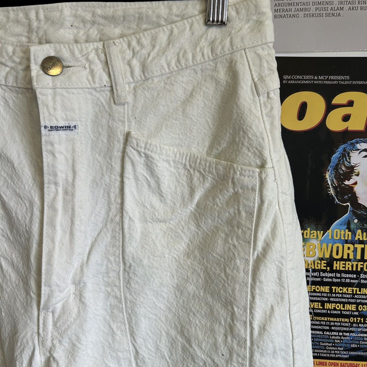 Edwin Vintage Edwin Rare Design White Denim Size US 29 - 6 Thumbnail