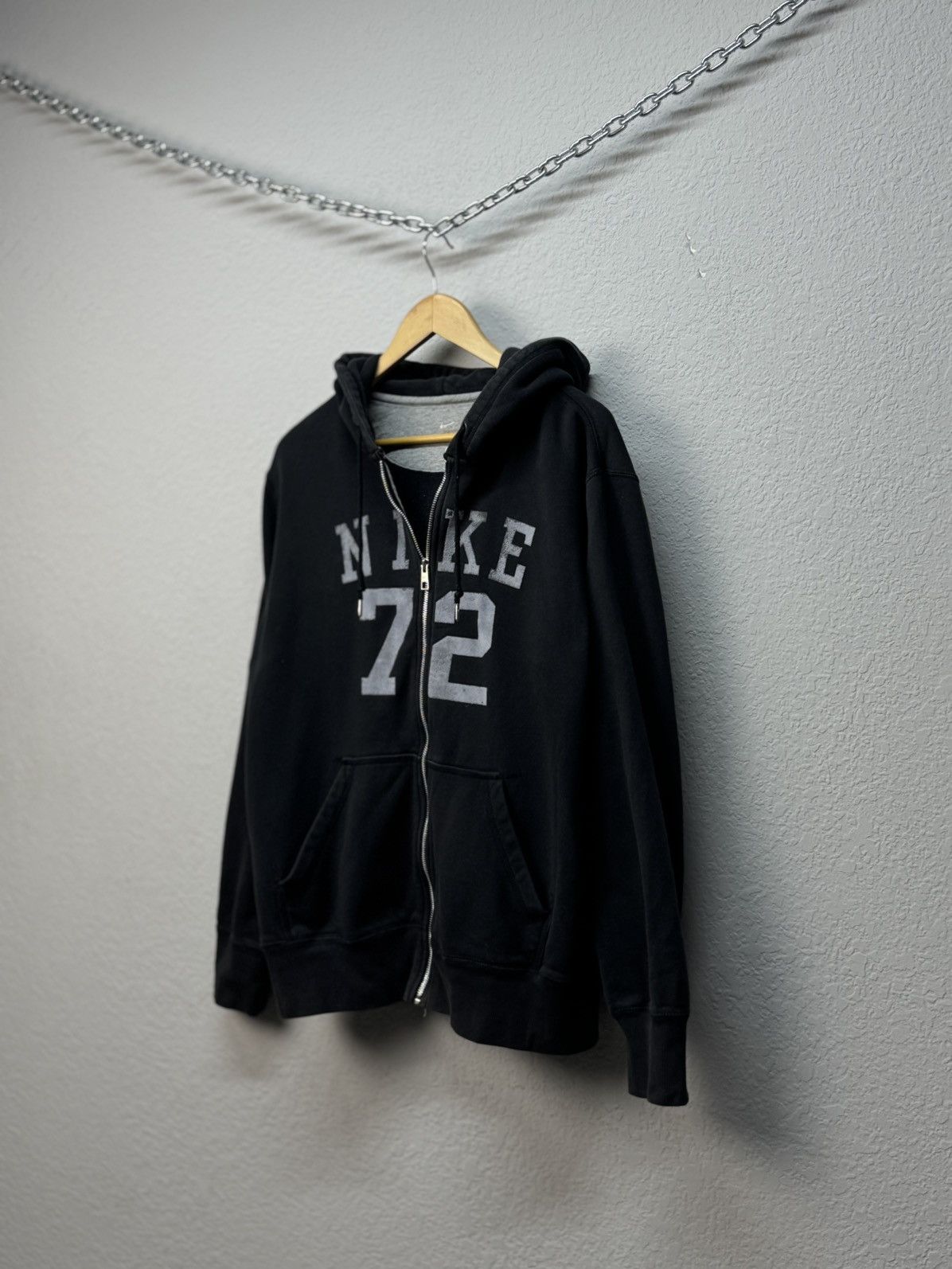 Nike Nike 72 Oversized Distressed Ripped Mens Hoodie Big Logo Size US L / EU 52-54 / 3 - 6 Thumbnail
