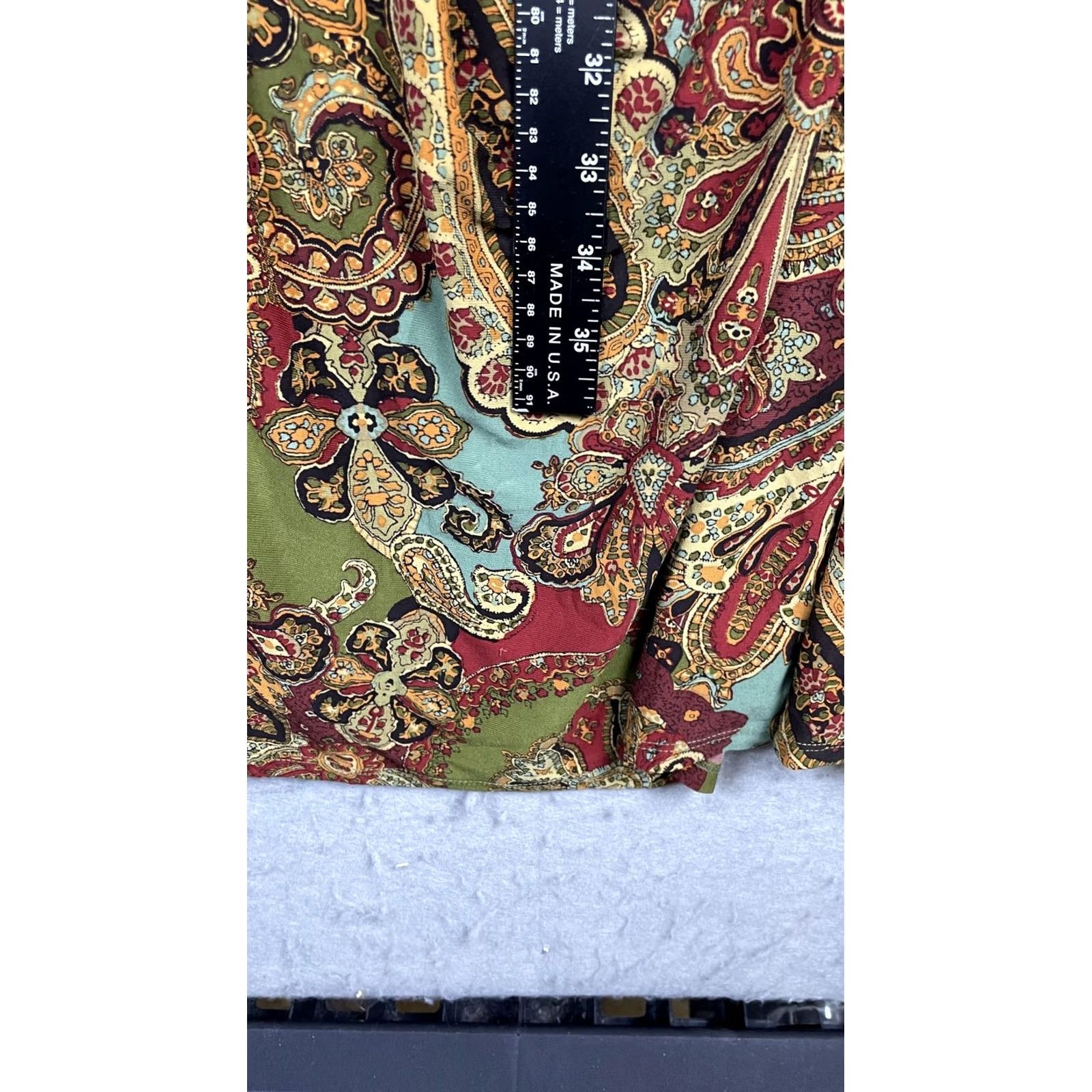 Ralph Lauren Lauren Ralph Lauren Dress Womens Large Multicolor Paisley Ruched Wrap Sheath Size L / US 10 / IT 46 - 5 Thumbnail