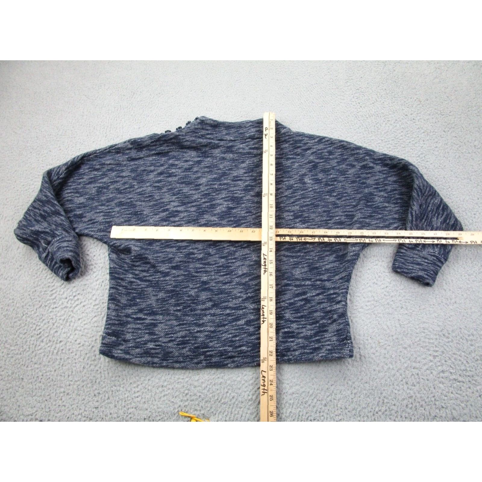 Vintage VINTAGE Point Sur Sweater Womens M Blue Knit Mock Quiet Luxury Old Money Modest Minimal Size M / US 6-8 / IT 42-44 - 6 Thumbnail