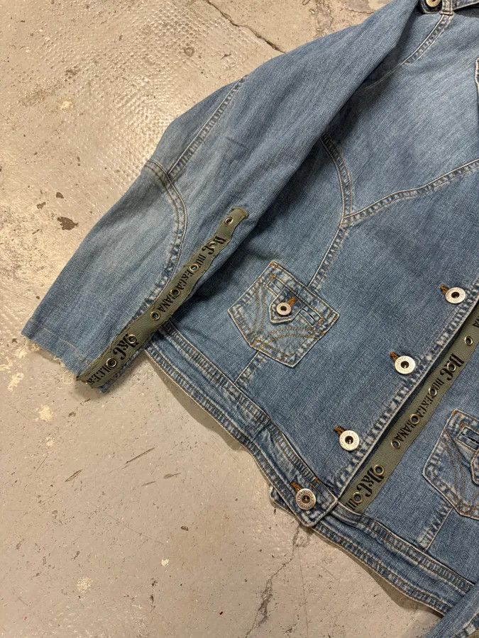 Designer × Dolce & Gabbana × Vintage SS2004 Dolce & Gabbana Military Bondage Denim Jacket Size M / US 6-8 / IT 42-44 - 6 Thumbnail