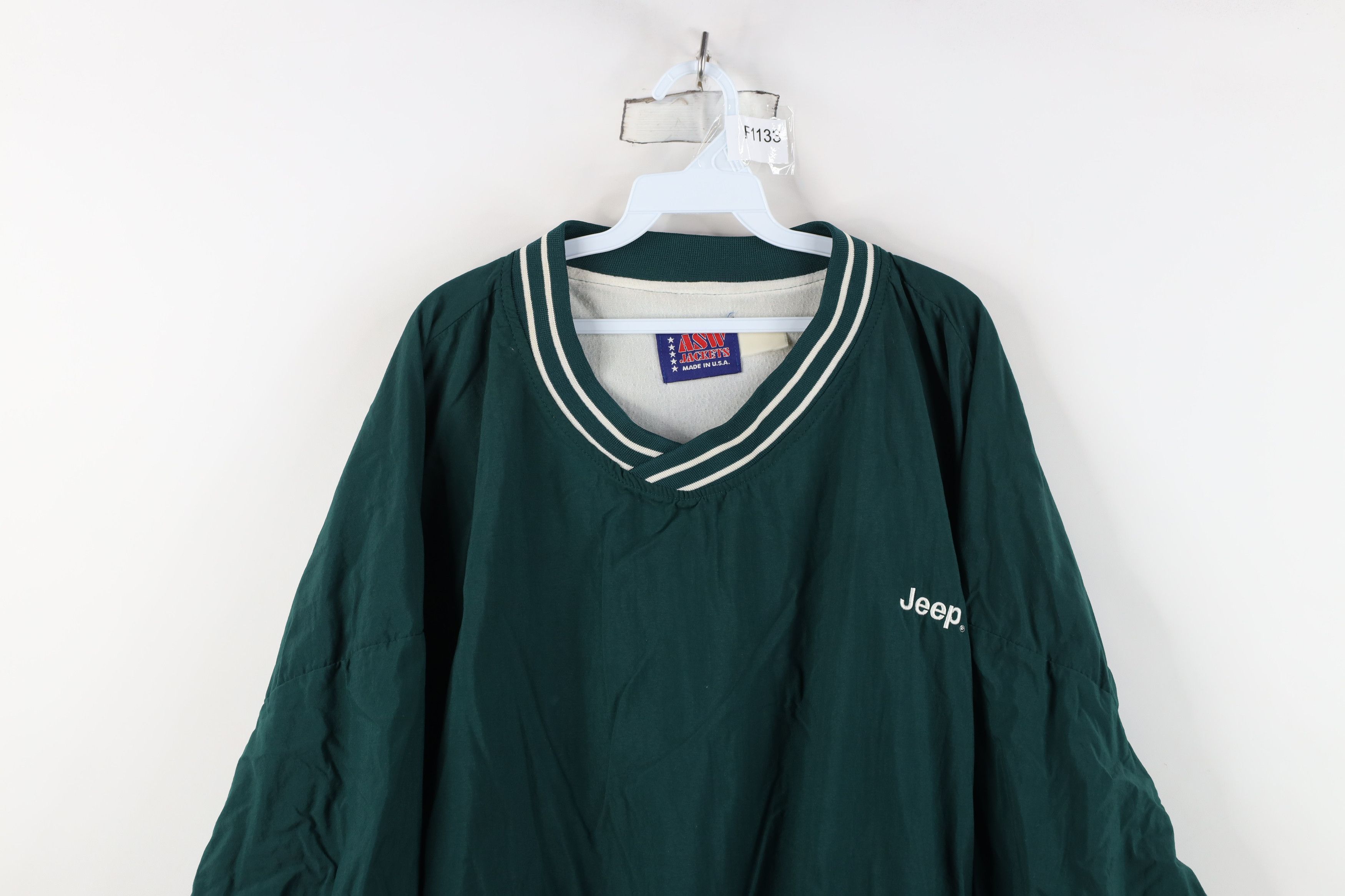Vintage Vintage 90s Jeep Motor Lined Pullover Windbreaker Jacket USA Size US XXL / EU 58 / 5 - 2 Thumbnail