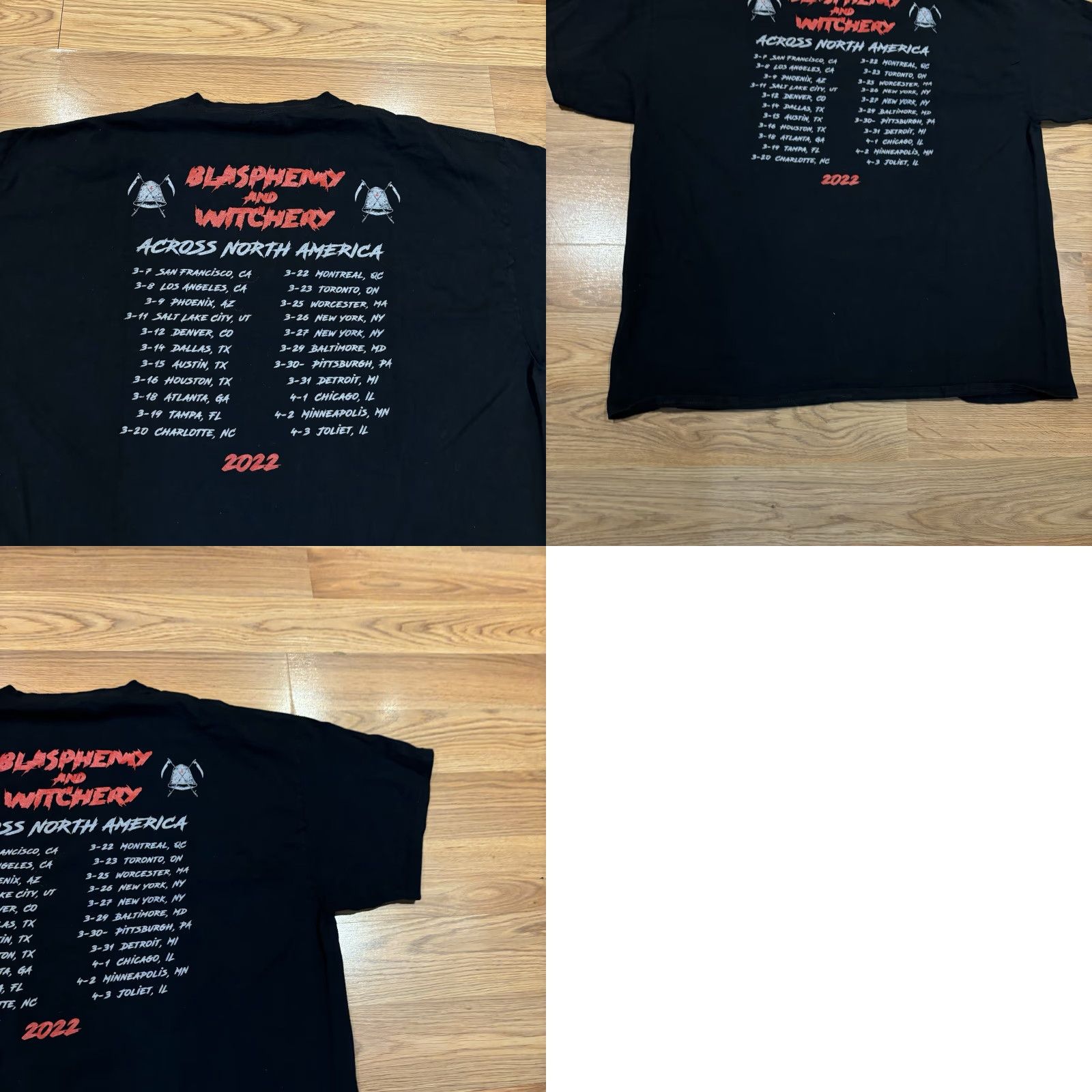 Vintage Midnight Let There Be Witchery 2022 Tour T Shirt Blasphemy and Witchery Sz XL Size US XL / EU 56 / 4 - 8 Thumbnail