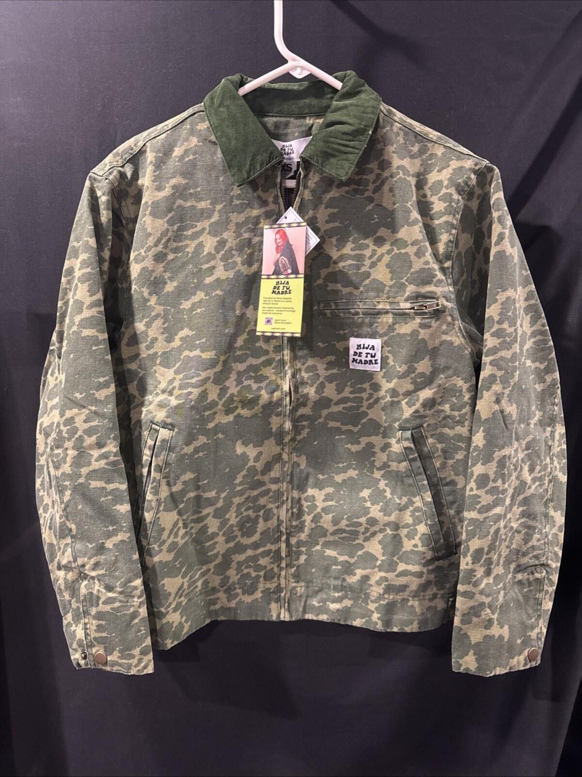 Other Hija De Tu Madre Camo Jacket w/Green Collar Zip Up (522-23) Size XS / US 0-2 / IT 36-38 - 2 Thumbnail