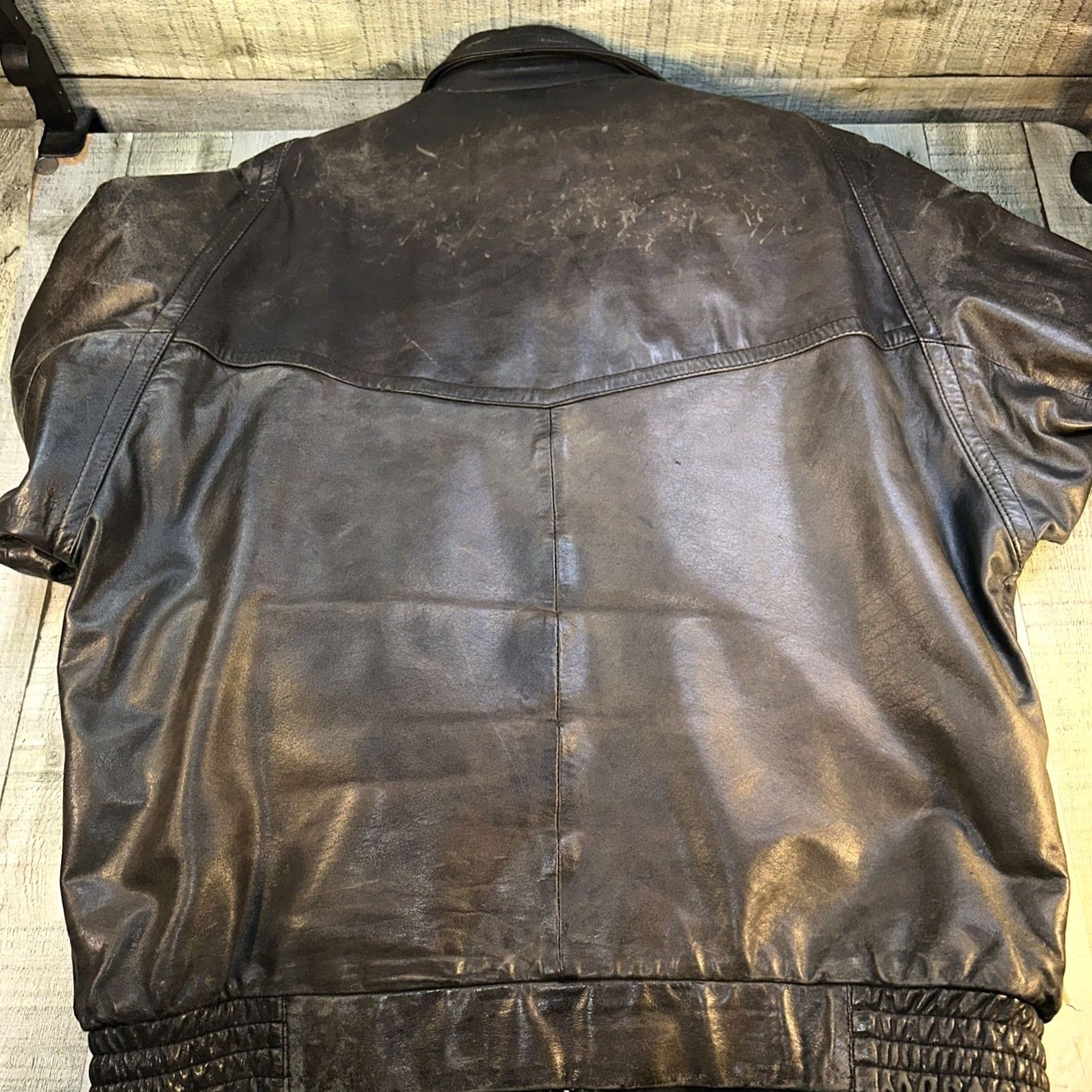 Vintage VINTAGE Czar Leather Jacket Black Size 42 Bomber 80s 90s Made in Korea Mens Jacket Size US XS / EU 42 / 0 - 5 Thumbnail