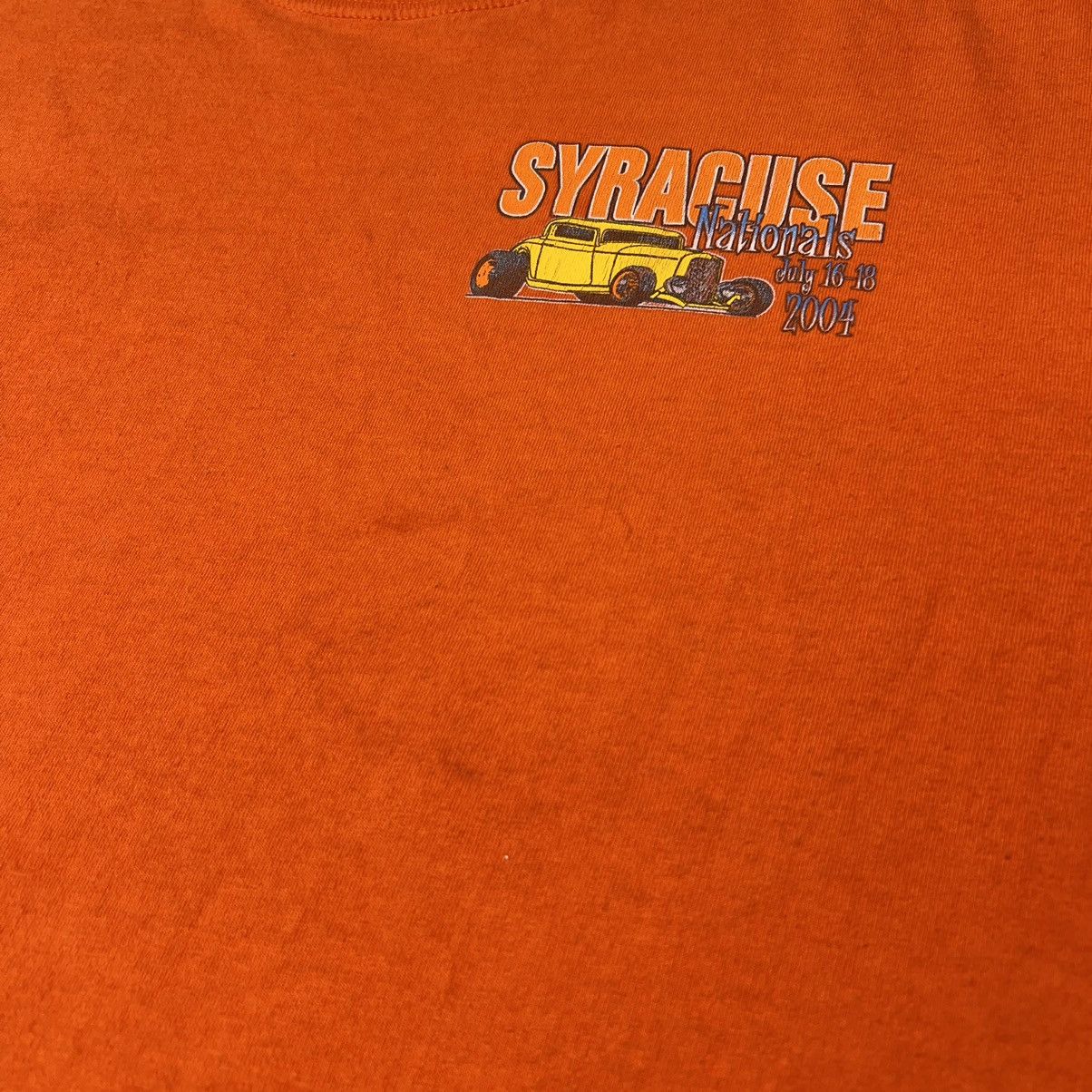 Gildan × Vintage Car Tee Shirt Orange Hot Rod Custom Auto Graphic Y2K Size US XL / EU 56 / 4 - 9 Thumbnail