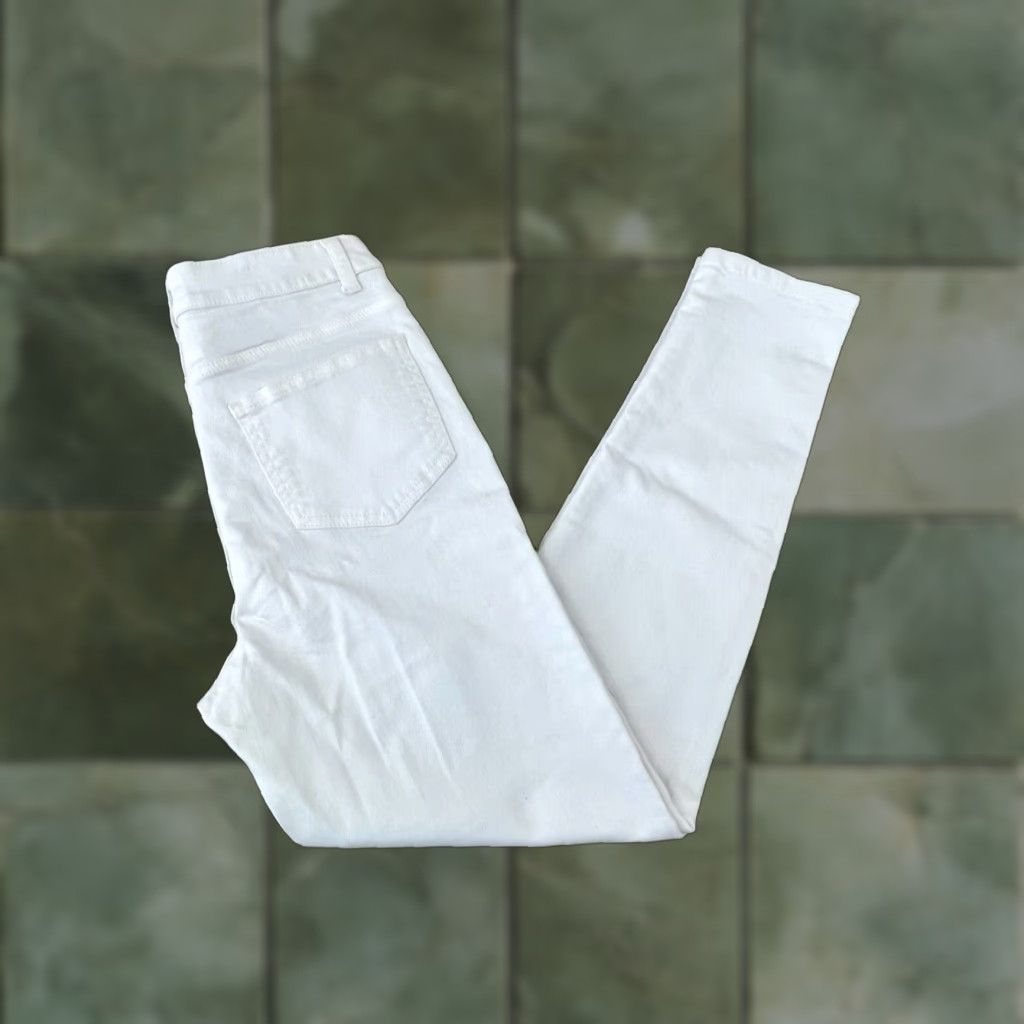 Vintage Castro Womens Skinny Jeans 26" Waist High Waist White Denim Size 26" / US 2 / IT 38 - 1 Thumbnail