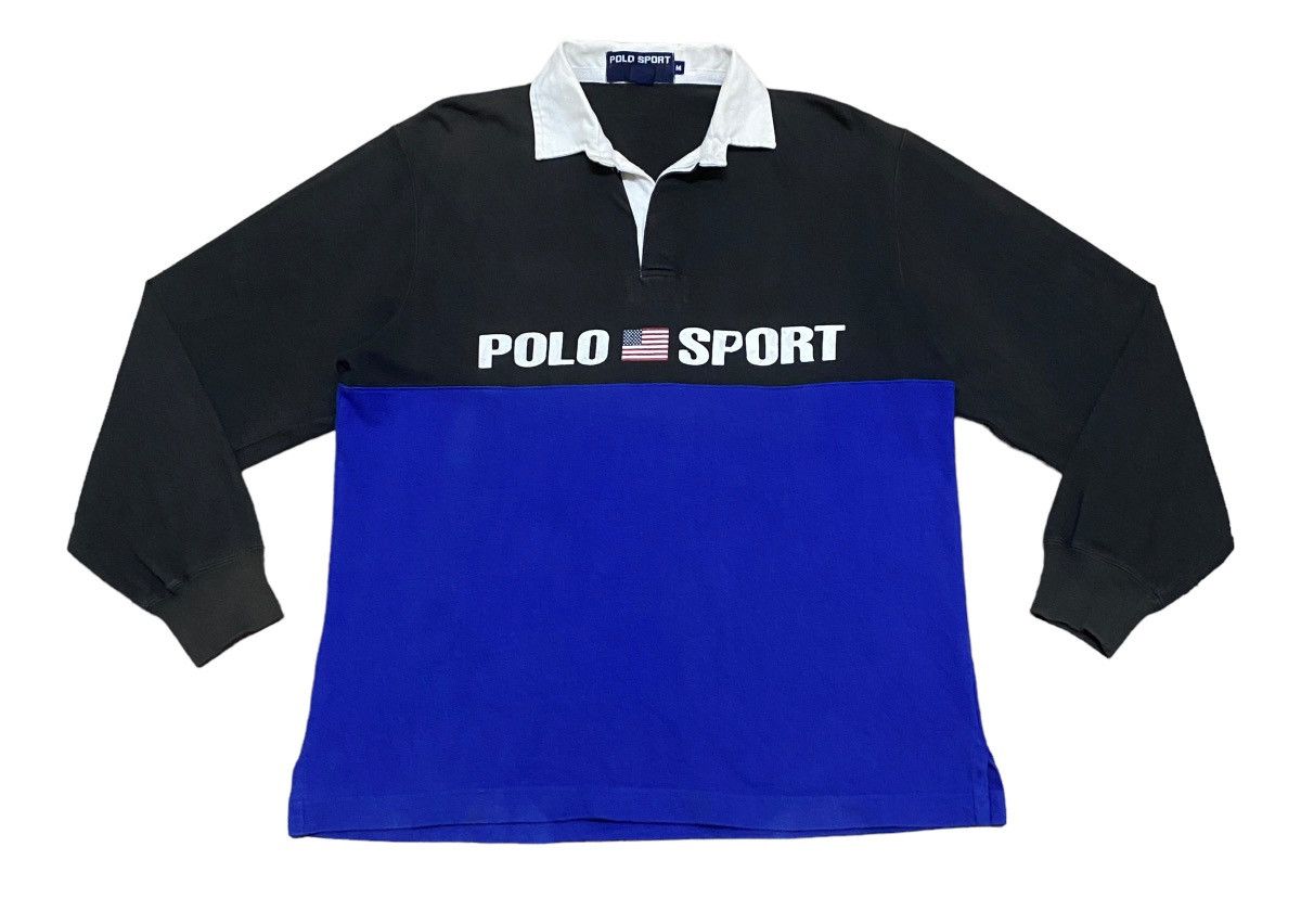 Polo Ralph Lauren × Vintage Rare Vintage Polo Ralph Lauren Big Logo Rugby Polos 1990s Size US M / EU 48-50 / 2 - 1 Thumbnail