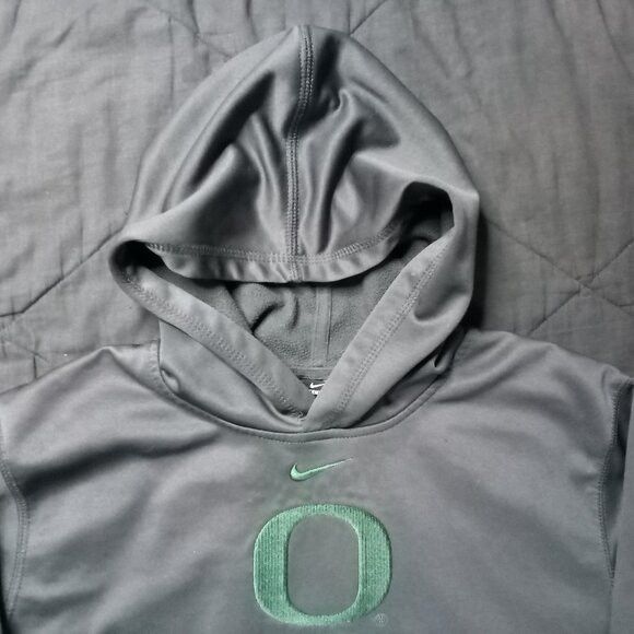 NCAA × Nike × Vintage Vintage Y2K Nike Therma-Fit Oregon Ducks Hoodie Sweatshirt Size L / US 10 / IT 46 - 1 Thumbnail