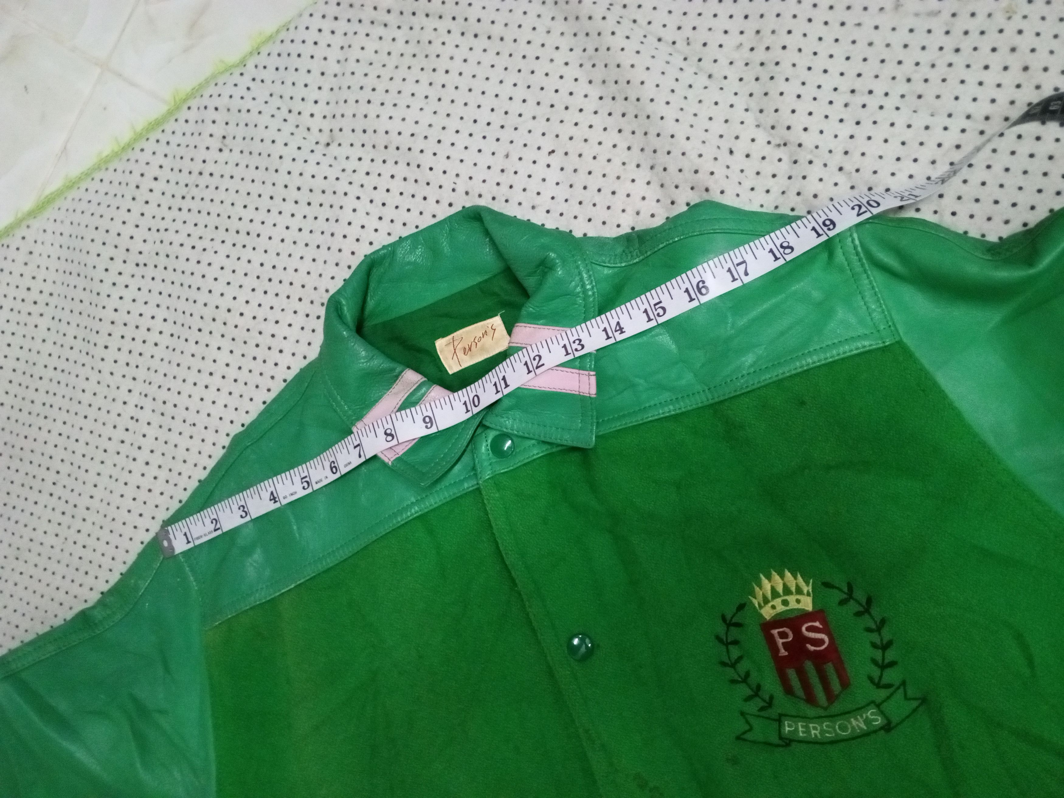 PERSON'S PERSONS Vintage Leather Sleeve Flag Spell Out Vrsity Jacket Size US XL / EU 56 / 4 - 16 Thumbnail
