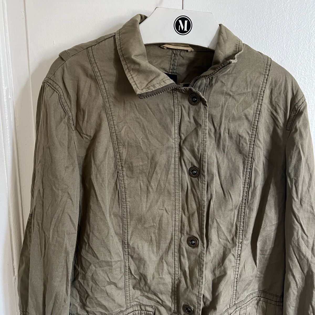 Gap Gap olive khaki jacket button up with zip military Size L / US 10 / IT 46 - 2 Thumbnail