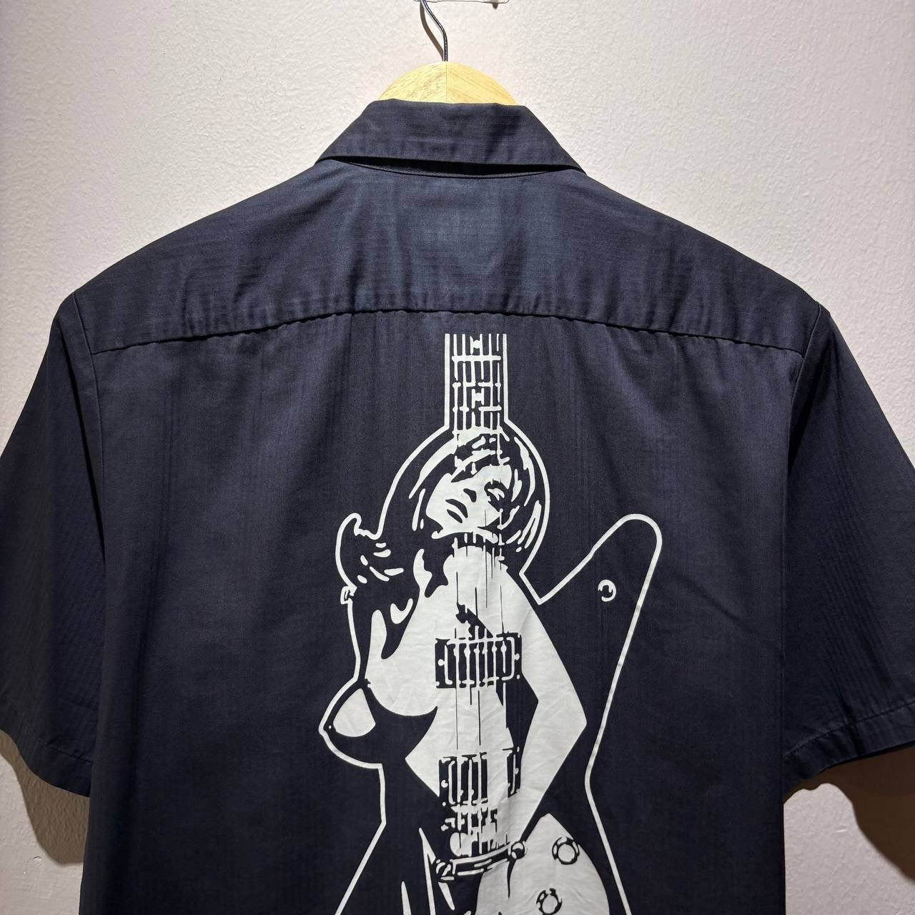 Hysteric Glamour Hysteric Glamour Sexy Guitar Girl Dark Blue Work Shirt Size US L / EU 52-54 / 3 - 5 Thumbnail