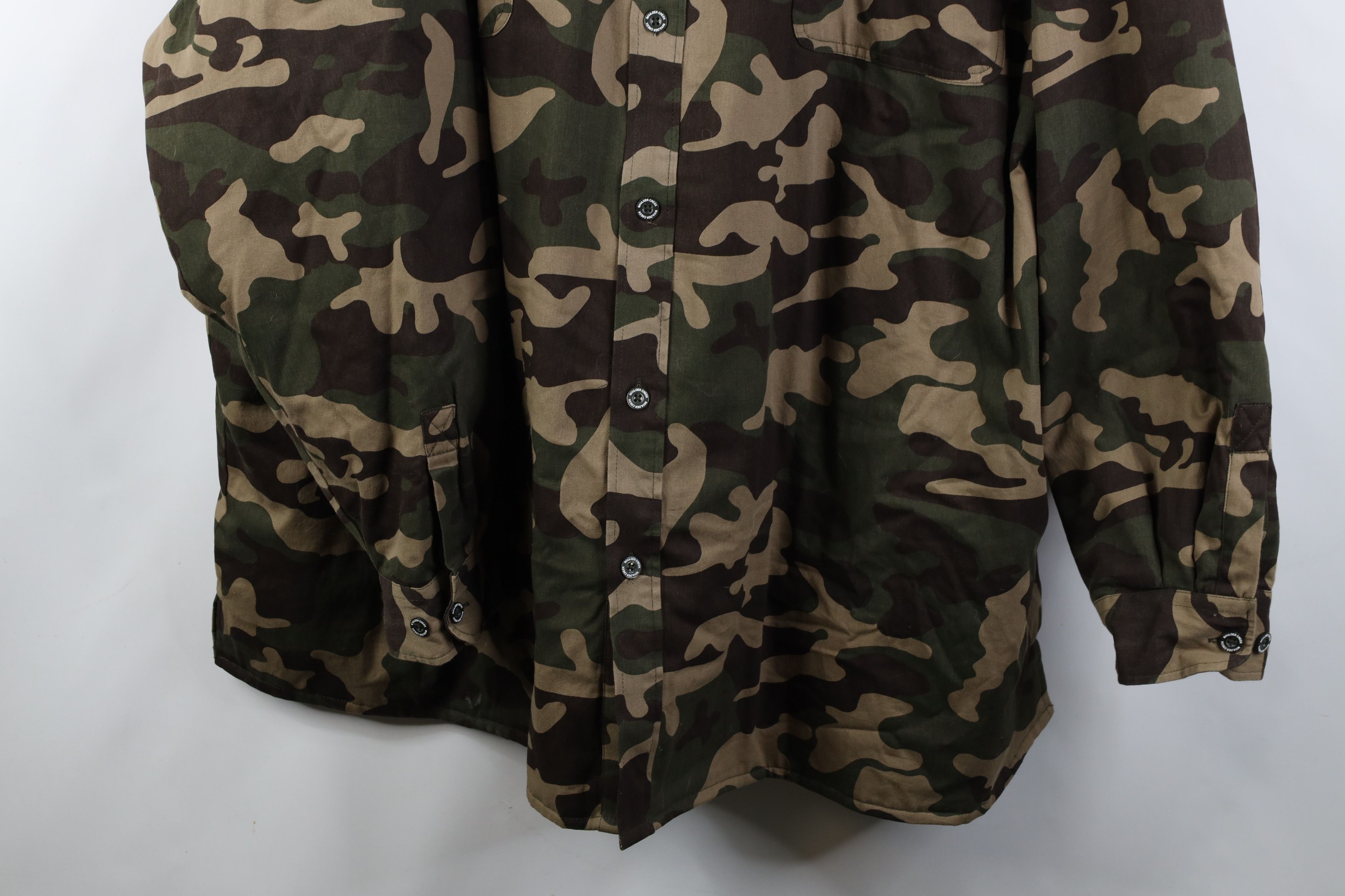 Vintage Vintage Y2K Streetwear Quilted Camouflage Shirt Jacket Size US XXL / EU 58 / 5 - 3 Thumbnail
