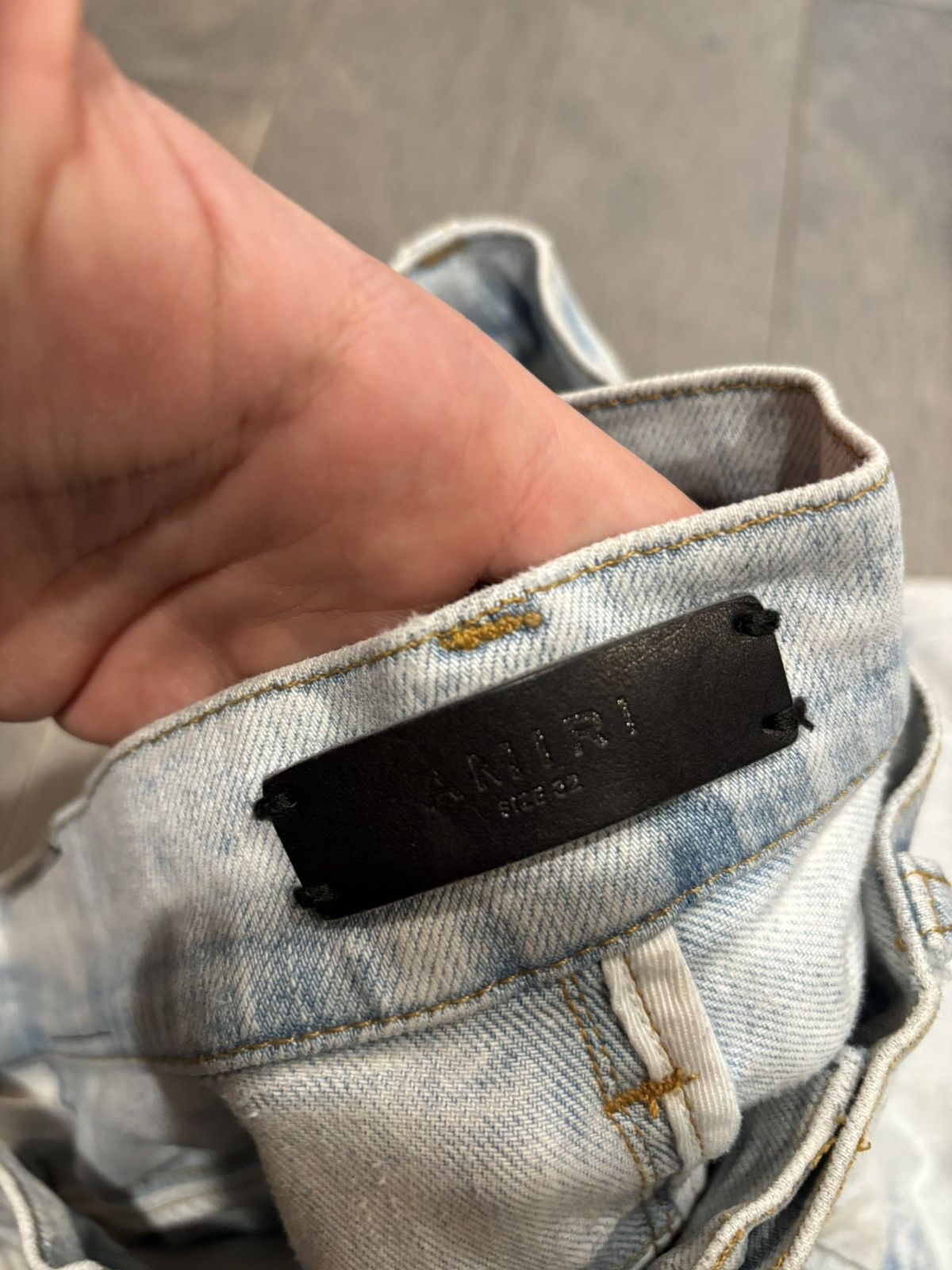 Amiri Amiri A patch unc blue jeans Size US 32 / EU 48 - 2 Thumbnail