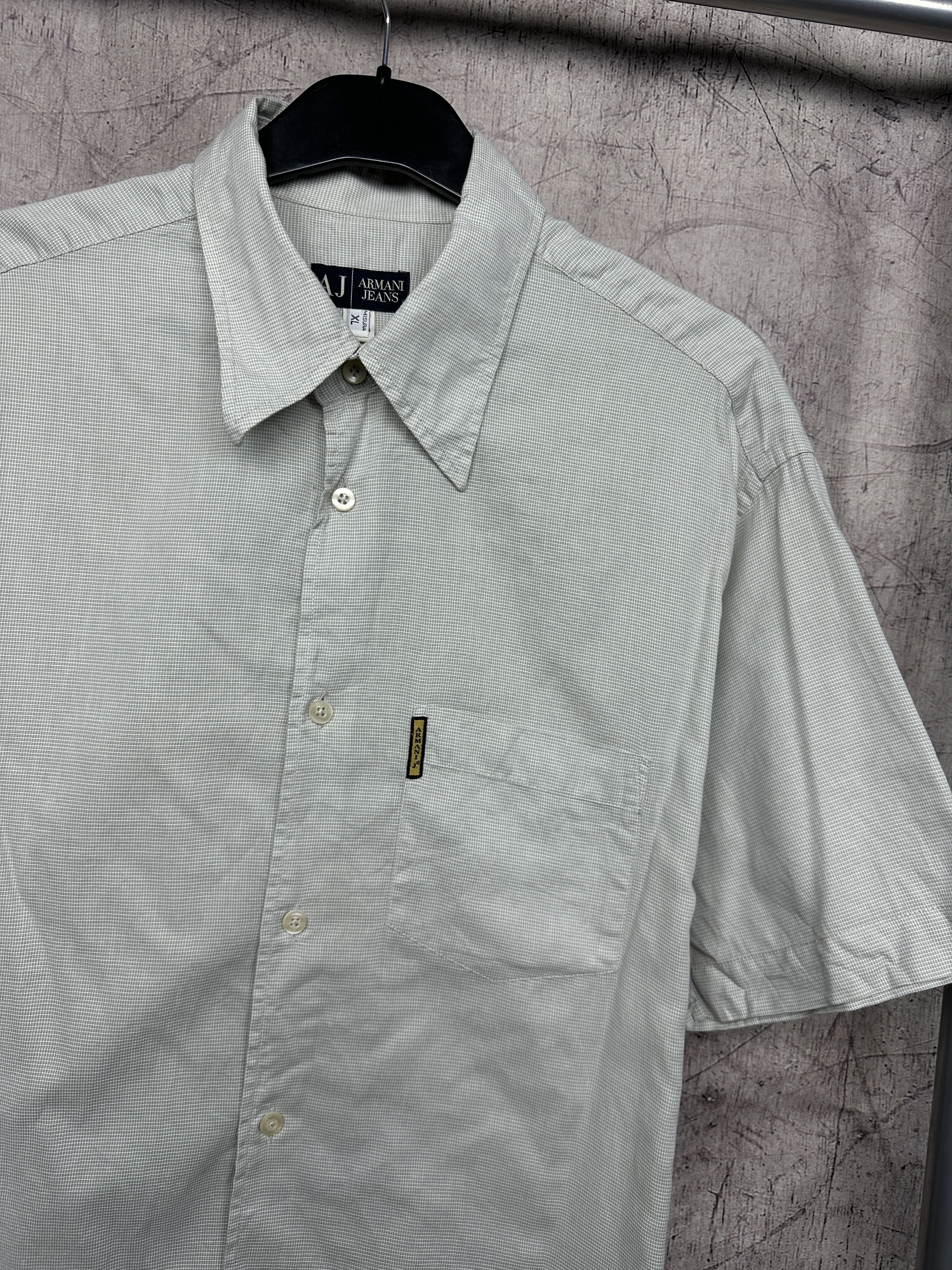 Armani Armani Jeans 90s Vintage Mens Short Sleeve Shirt Size US XL / EU 56 / 4 - 2 Thumbnail