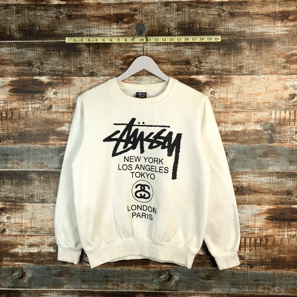 Stussy DL Stussy vintage White Sweatshirt #A1252 Size US S / EU 44-46 / 1 - 1 Thumbnail