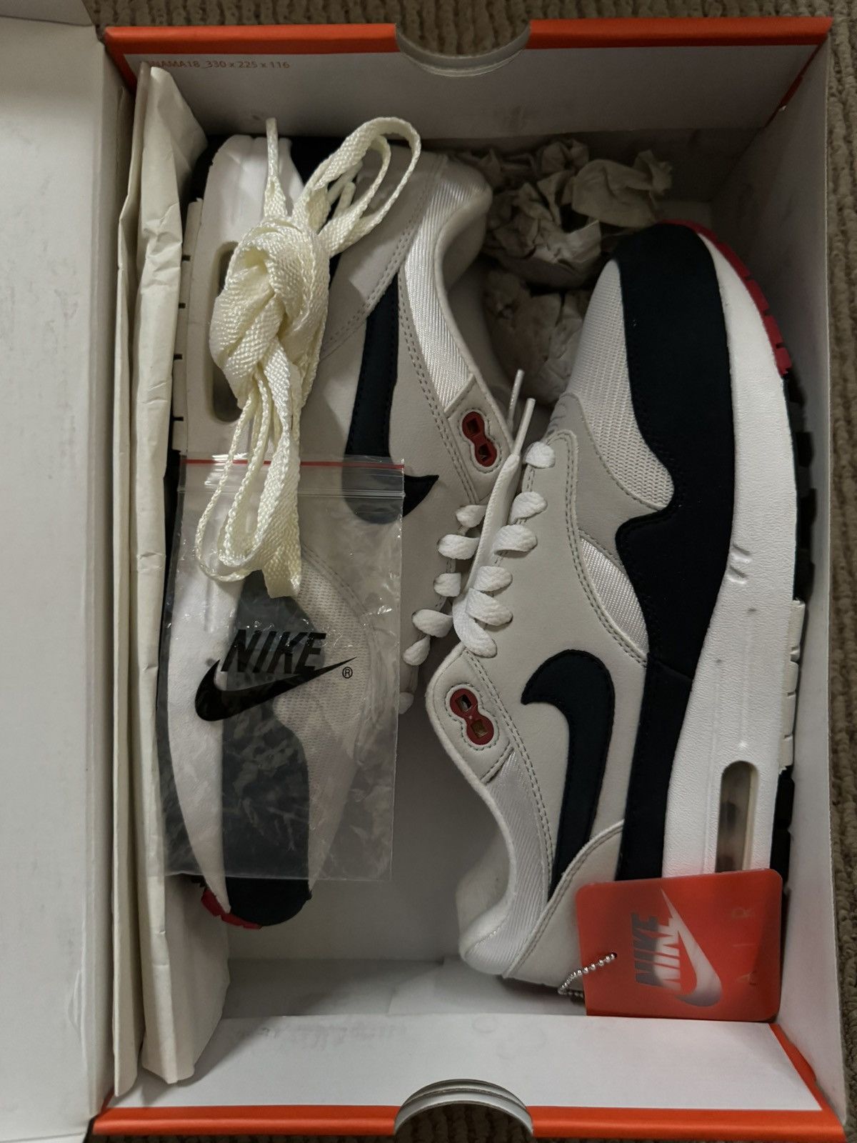 Nike 2017 Nike Air Max 1 Anniversary Obsidian Size US 9 / EU 42 - 7 Thumbnail