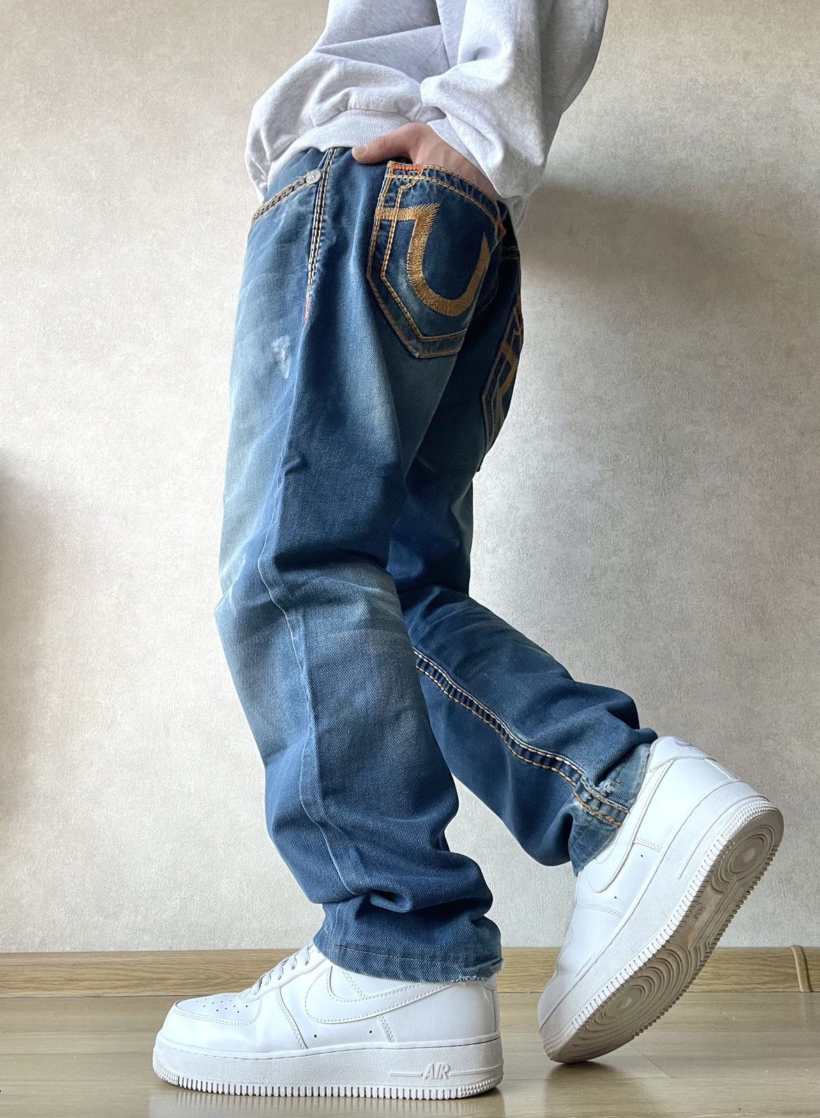 True Religion Vintage True Religion Distressed Denim Jeans Size US 38 / EU 54 - 6 Thumbnail