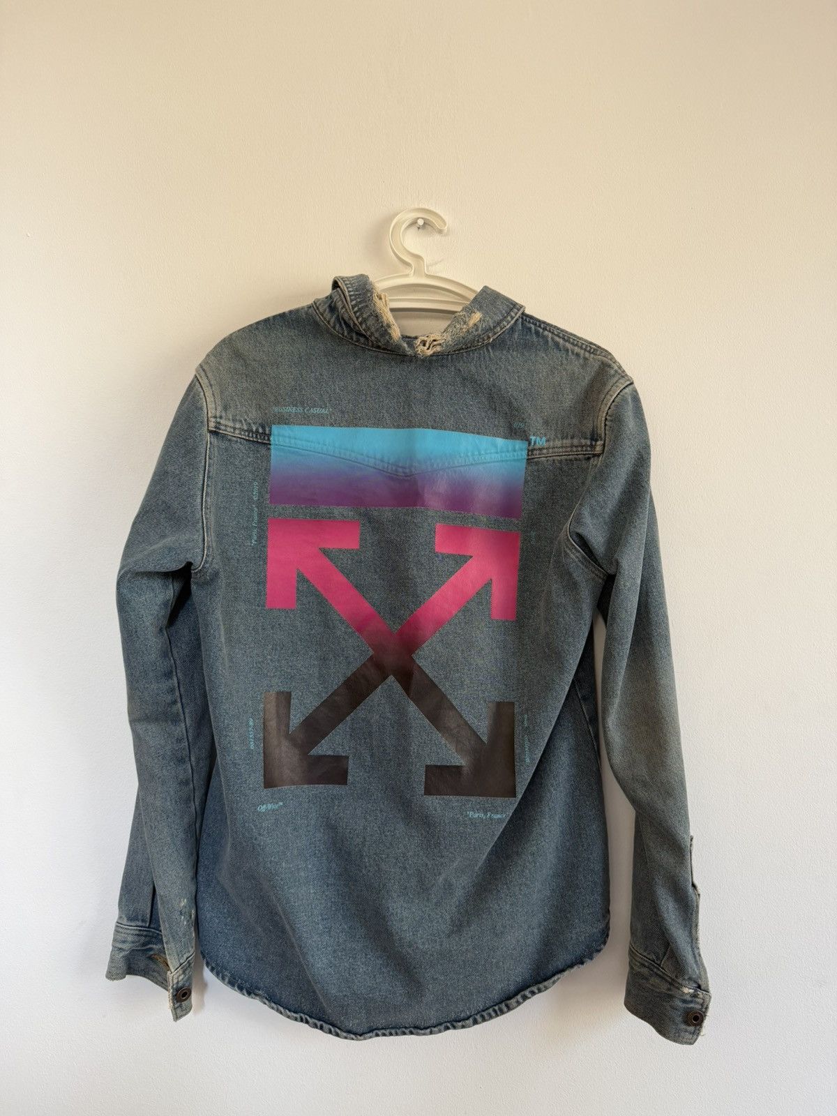 Off-White Off White Gradient Denim Jacket Size US S / EU 44-46 / 1 - 1 Thumbnail