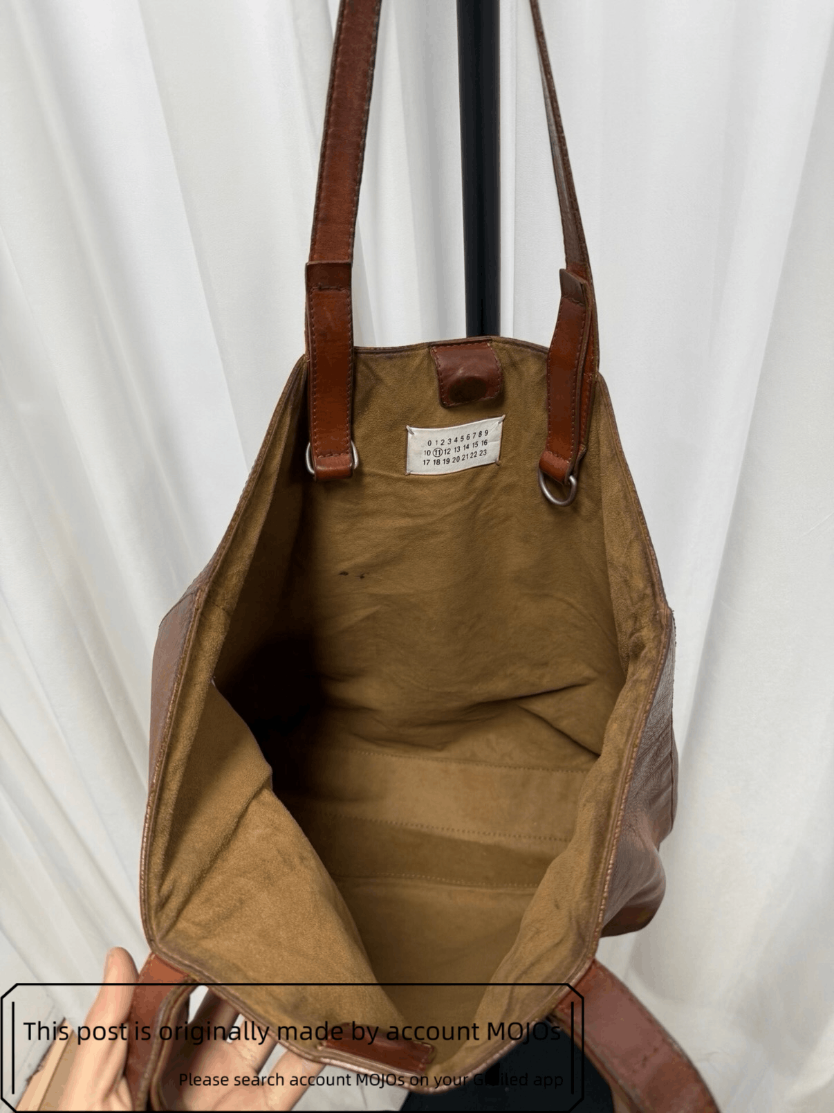 Maison Margiela Maison Margiela Leather Brown Tote Bag mojos0 Size ONE SIZE - 6 Thumbnail