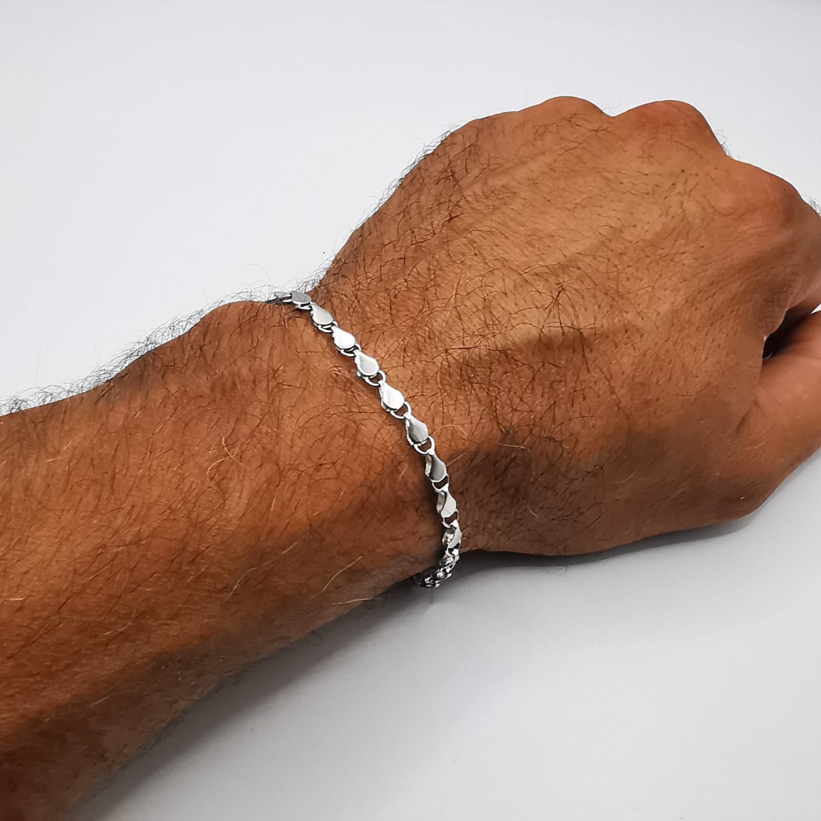 Sterling Silver Vintage Bracelet Jewelry,925 Sterling Silver, Handmade 5,04g Size ONE SIZE - 6 Thumbnail
