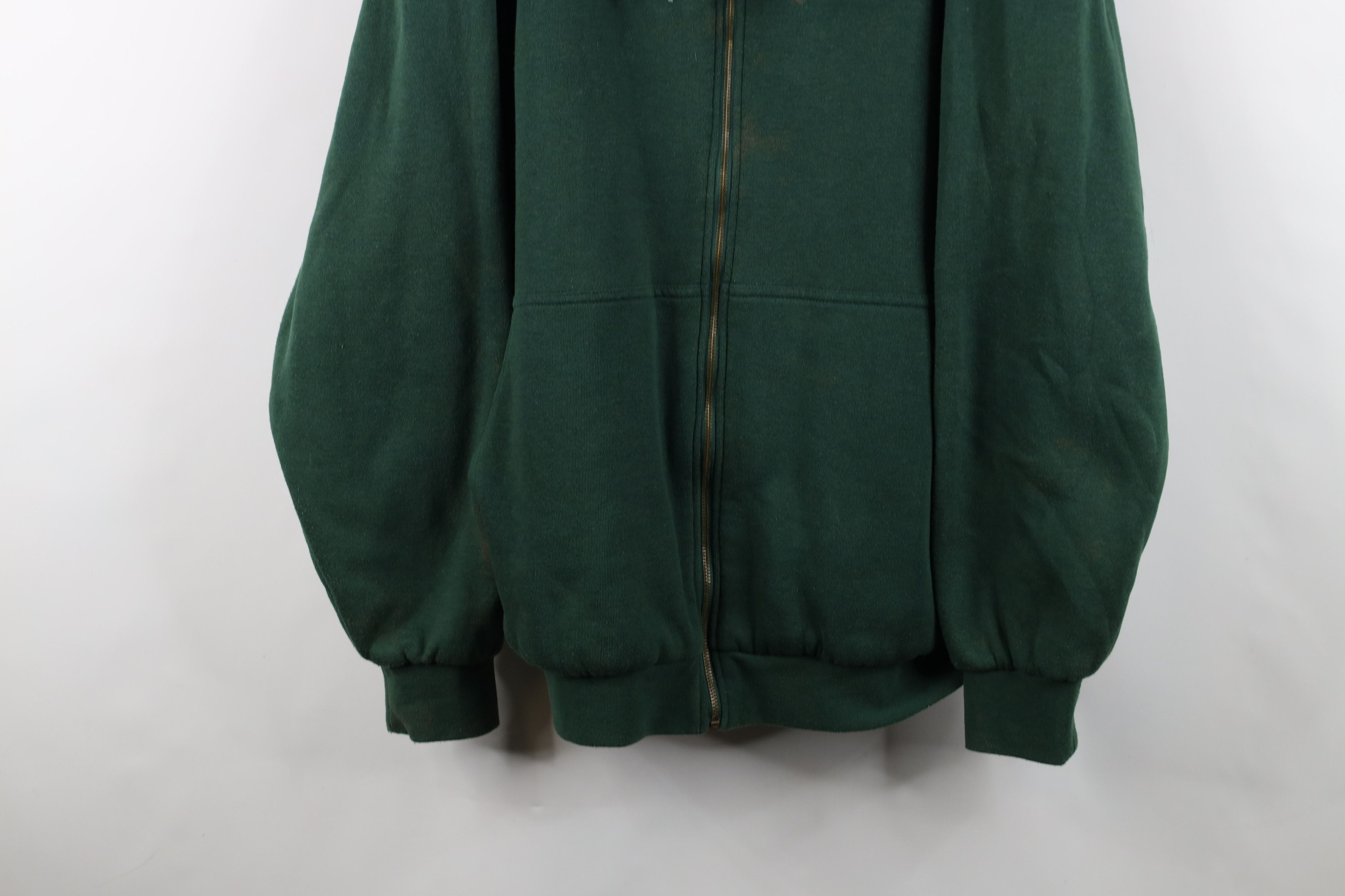 Vintage Vintage 90s Streetwear Waffle Knit Lined Blank Hoodie Size US XXL / EU 58 / 5 - 3 Thumbnail