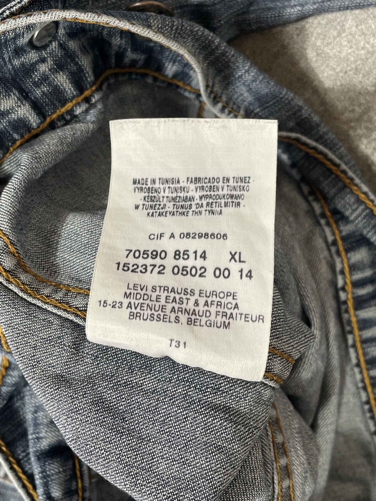 Levi's 🔥Offers🔥Levis Vintage Y2K Denim Jacket Solid Rare Size XS / US 0-2 / IT 36-38 - 7 Thumbnail