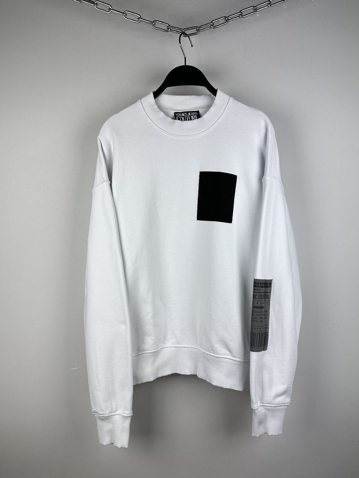 Versace × Versace Jeans Couture Versace Jeans Couture White Sweatshirt Reflective Logo Size US M / EU 48-50 / 2 - 1 Thumbnail