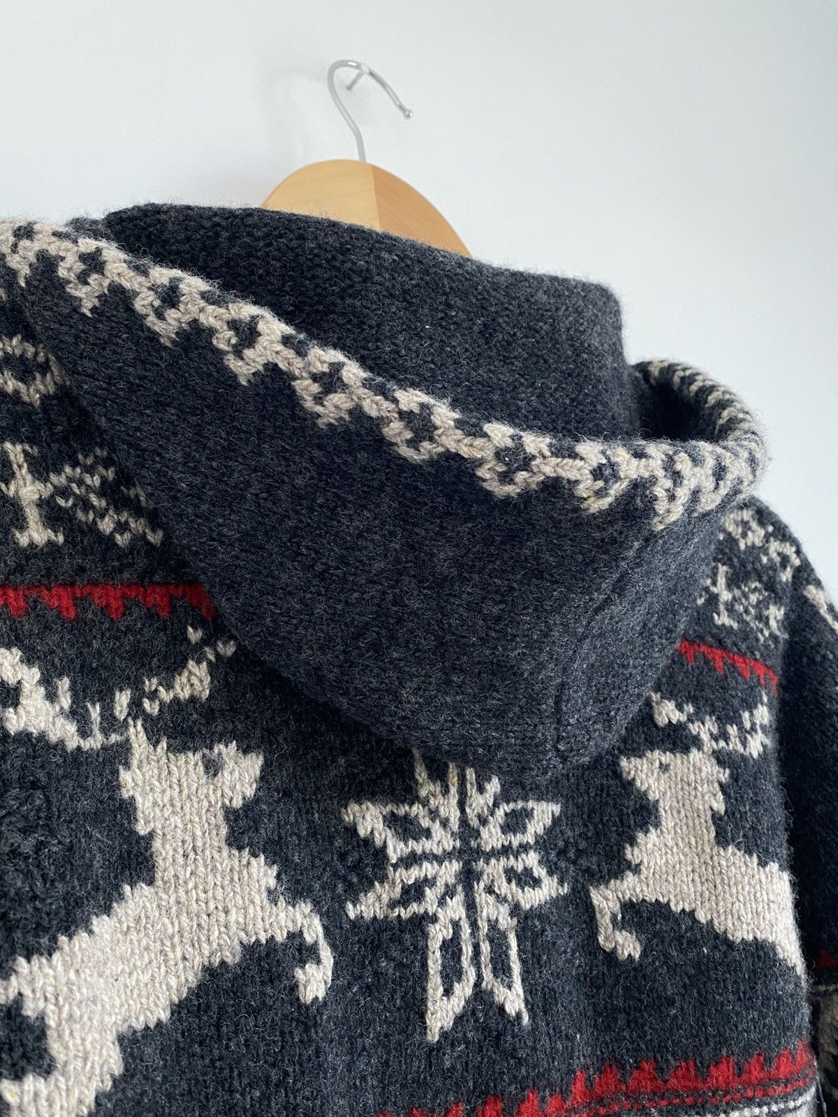 Polo Ralph Lauren × Vintage Vintage Ralph Lauren Wool Hand Knit Reindeer Zip Jacket Size US S / EU 44-46 / 1 - 10 Thumbnail