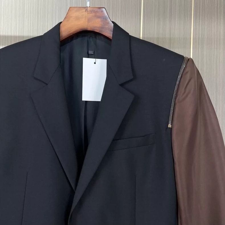 Givenchy Givenchy Zipper Patchwork Suit Jacket 2506-Nextarrow Size US S / EU 44-46 / 1 - 3 Thumbnail
