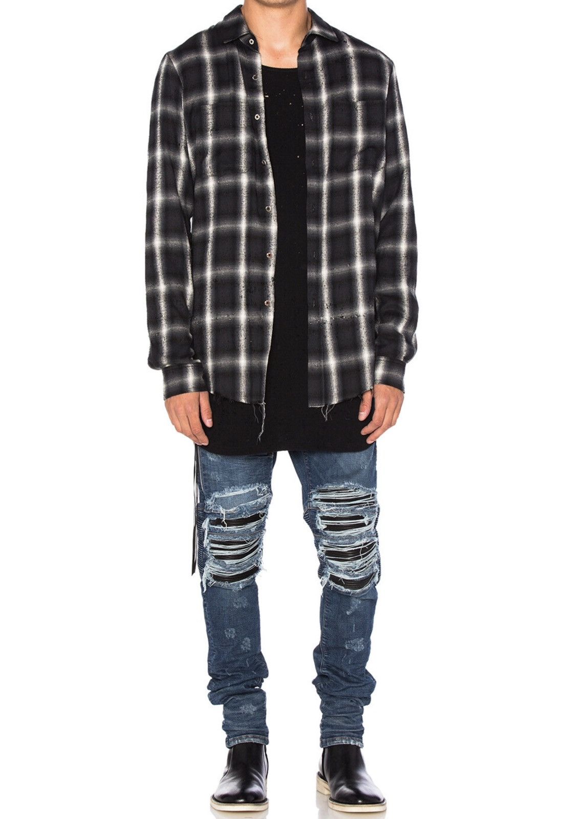 Amiri Amiri mx2 split leather jeans 2412-Nextarrow Size US 30 / EU 46 - 4 Thumbnail